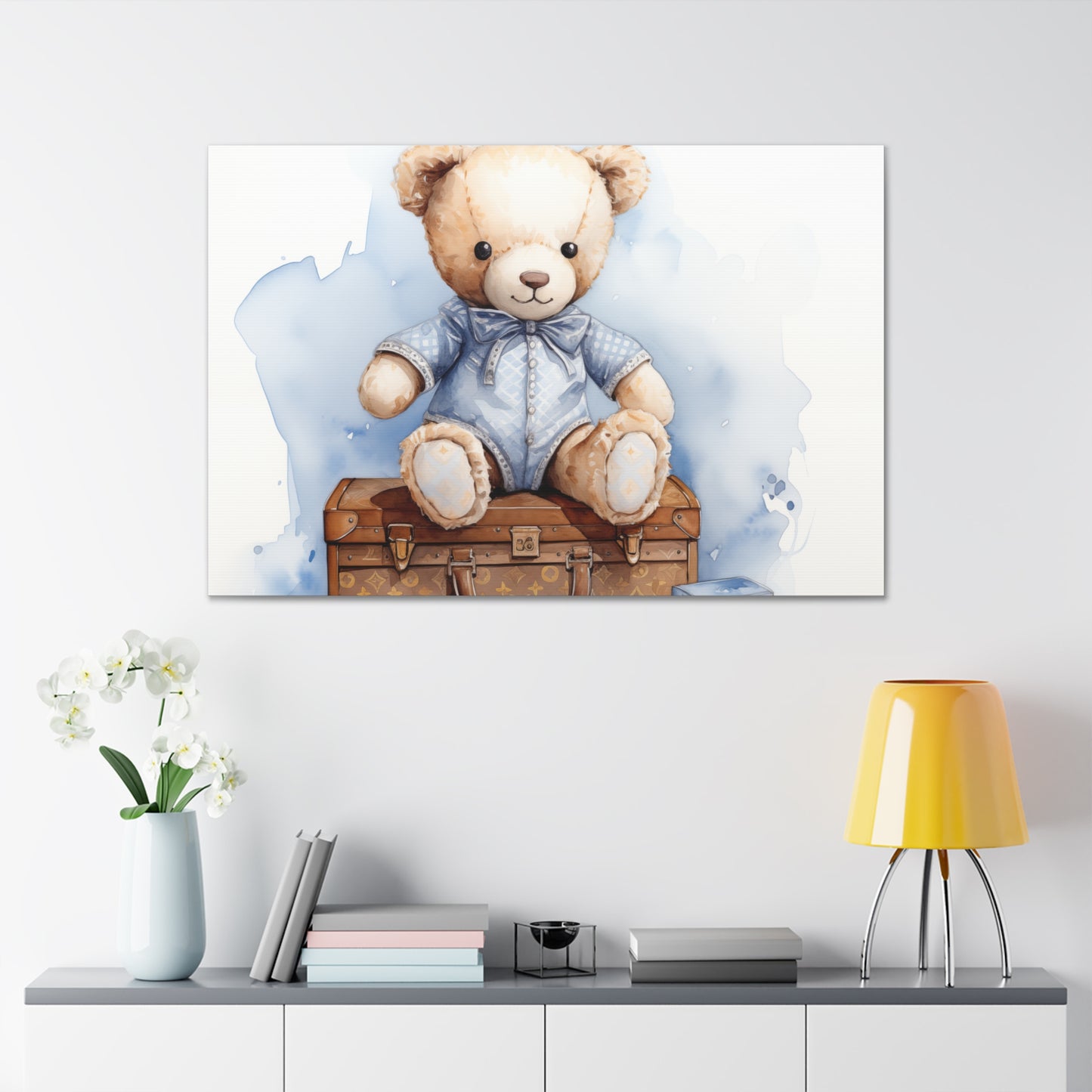 Canvas Gallery Wrap - LV Bear Wall Art - Blu