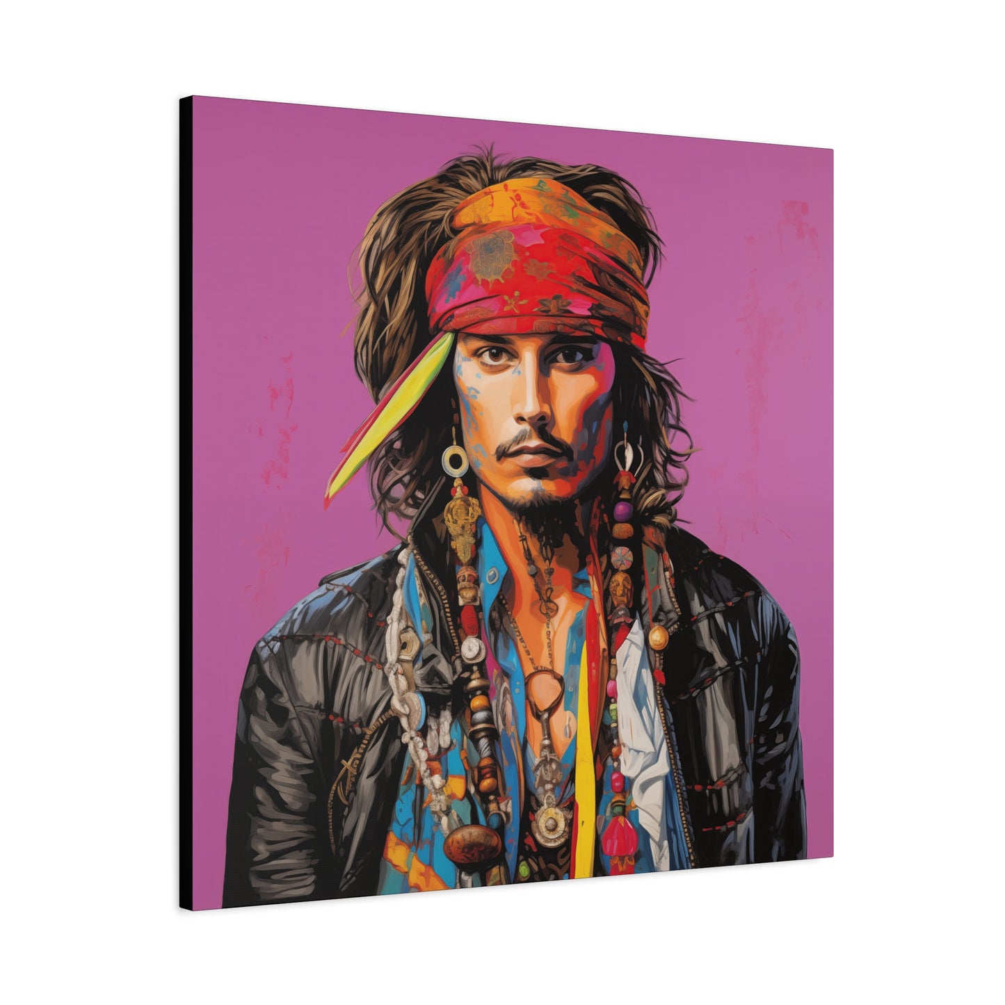 Gallery Wrapped Canvas, Celebrity Inspired, Pop Art Canvas – Johnny
