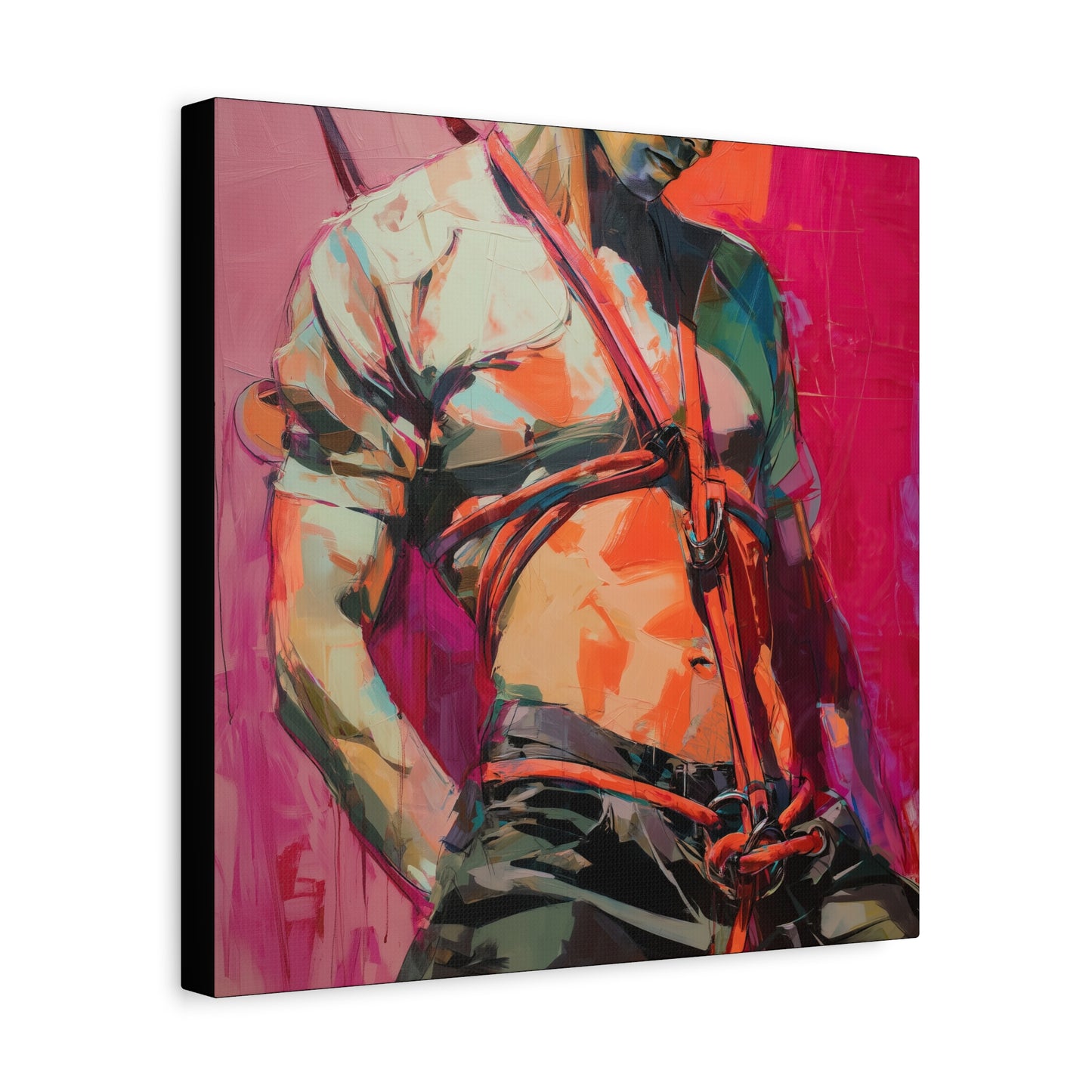 Gallery Wrapped Canvas, Ropes and Reverence Art Canvas, Erotic Shibari Art Canvas – Soren
