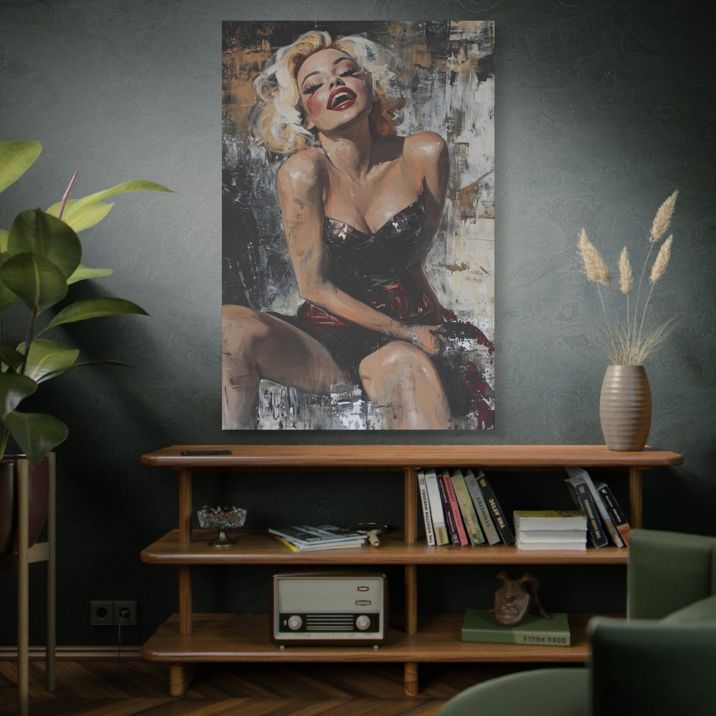 Gallery Wrapped Canvas, Guilt and Grit Adult Art Canvas, Erotic Pinup Art Canvas – Aria