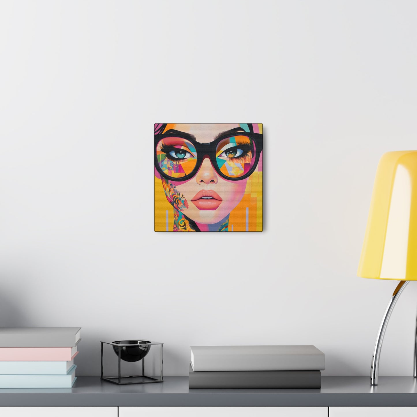 Canvas Gallery Wrap, Ladies in Lenses Wall Art, Abstract Femme Girl Art - Sabrina