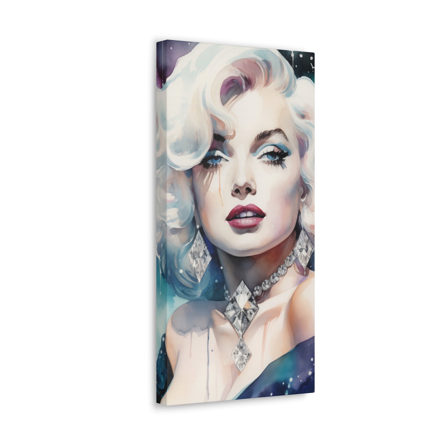 Canvas Wall Art, Gallery Wrapped Pop Art, Celebrity Wall Art – Marilyn Monroe - Diamonds