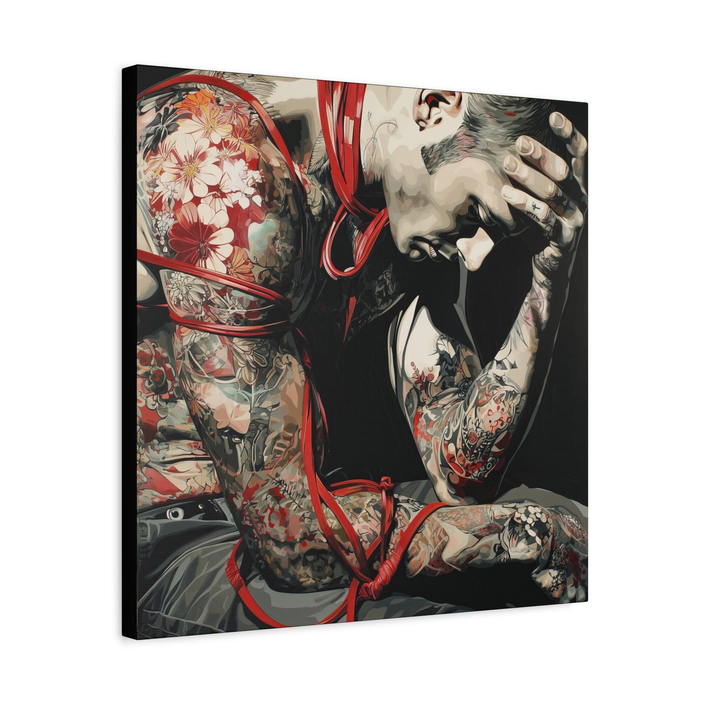 Gallery Wrapped Canvas, Ropes and Reverence Art Canvas, Erotic Shibari Art Canvas – Dorian