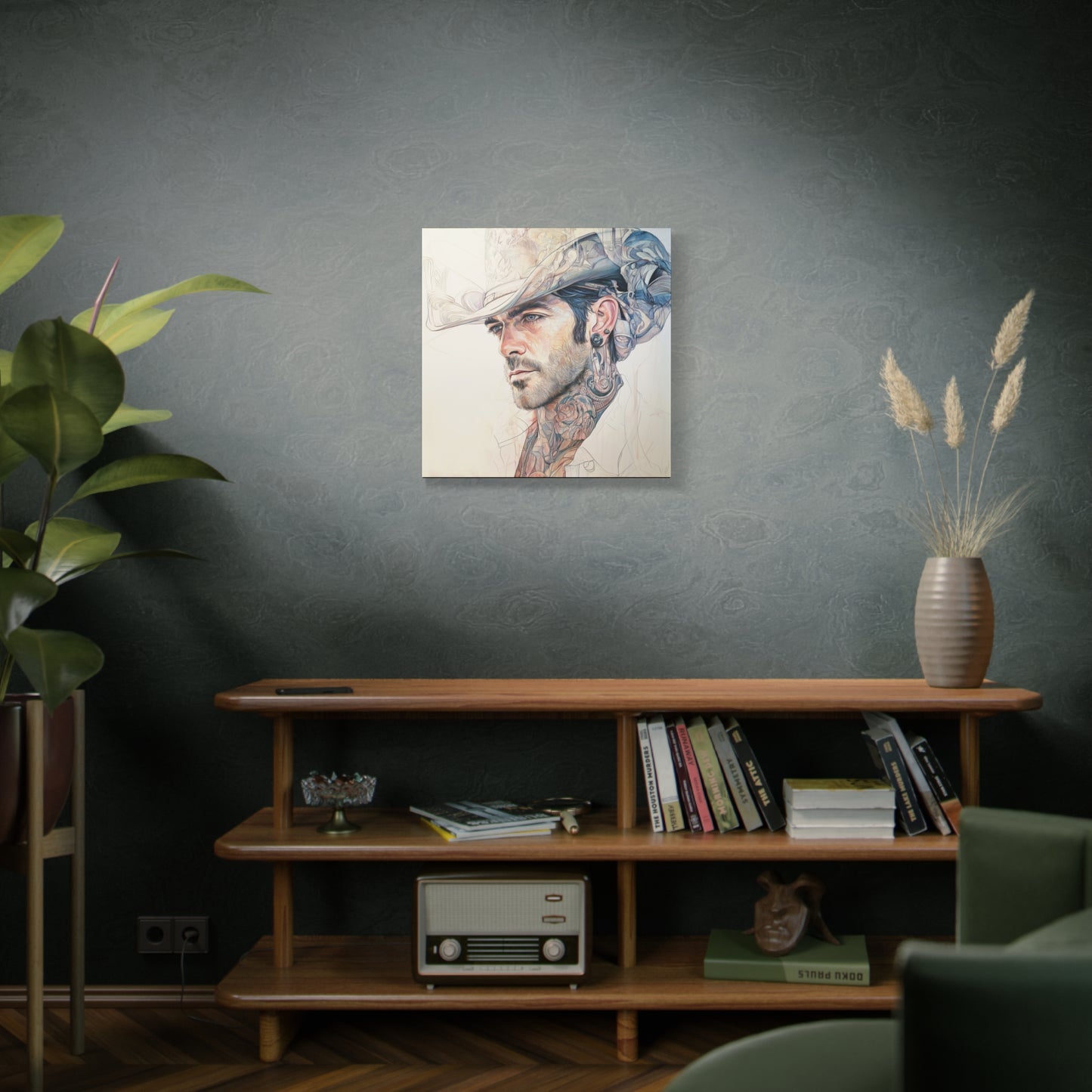 Gallery Wrapped Canvas, Wranglers and Wreckage Art Canvas, Erotic Pinup Art Canvas – Buck