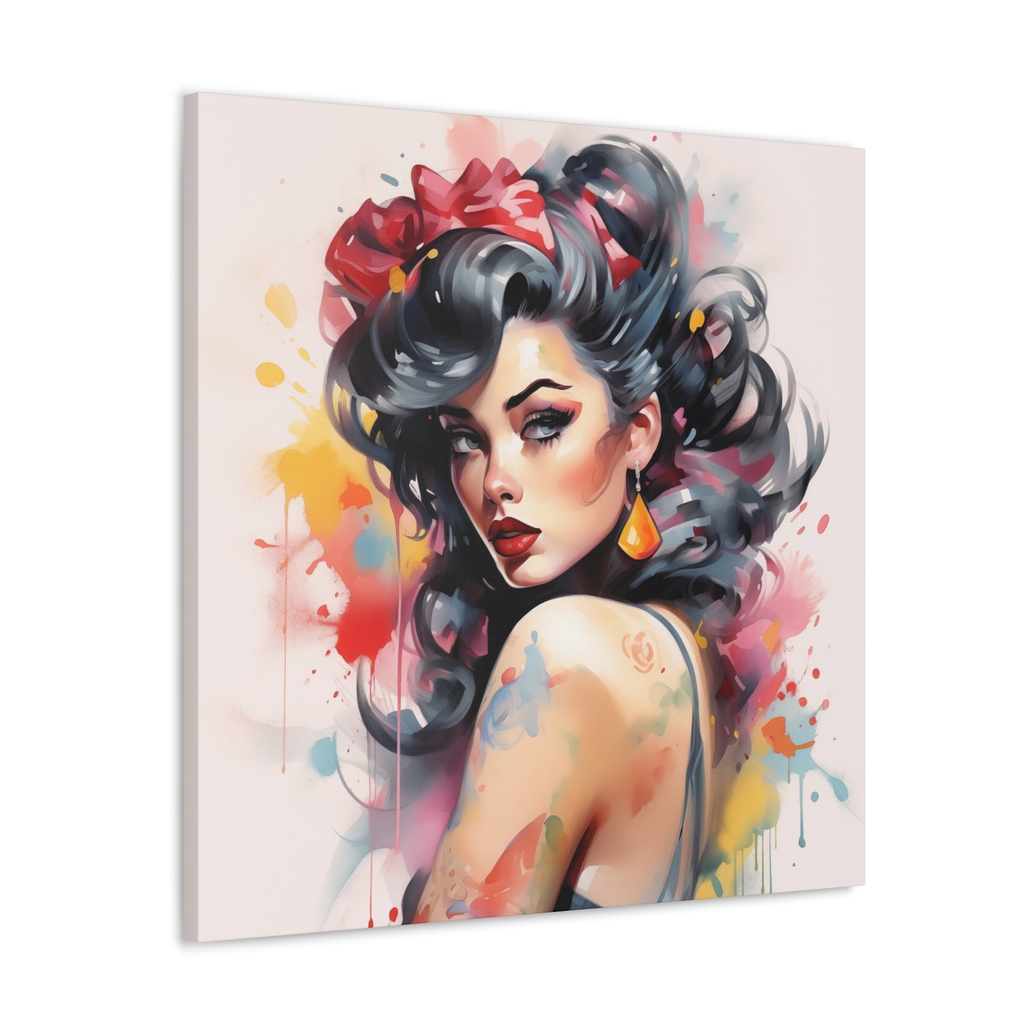 Canvas Wall Art, Gallery Wrapped Pop Art, Femme Doll Wall Art – Genevieve