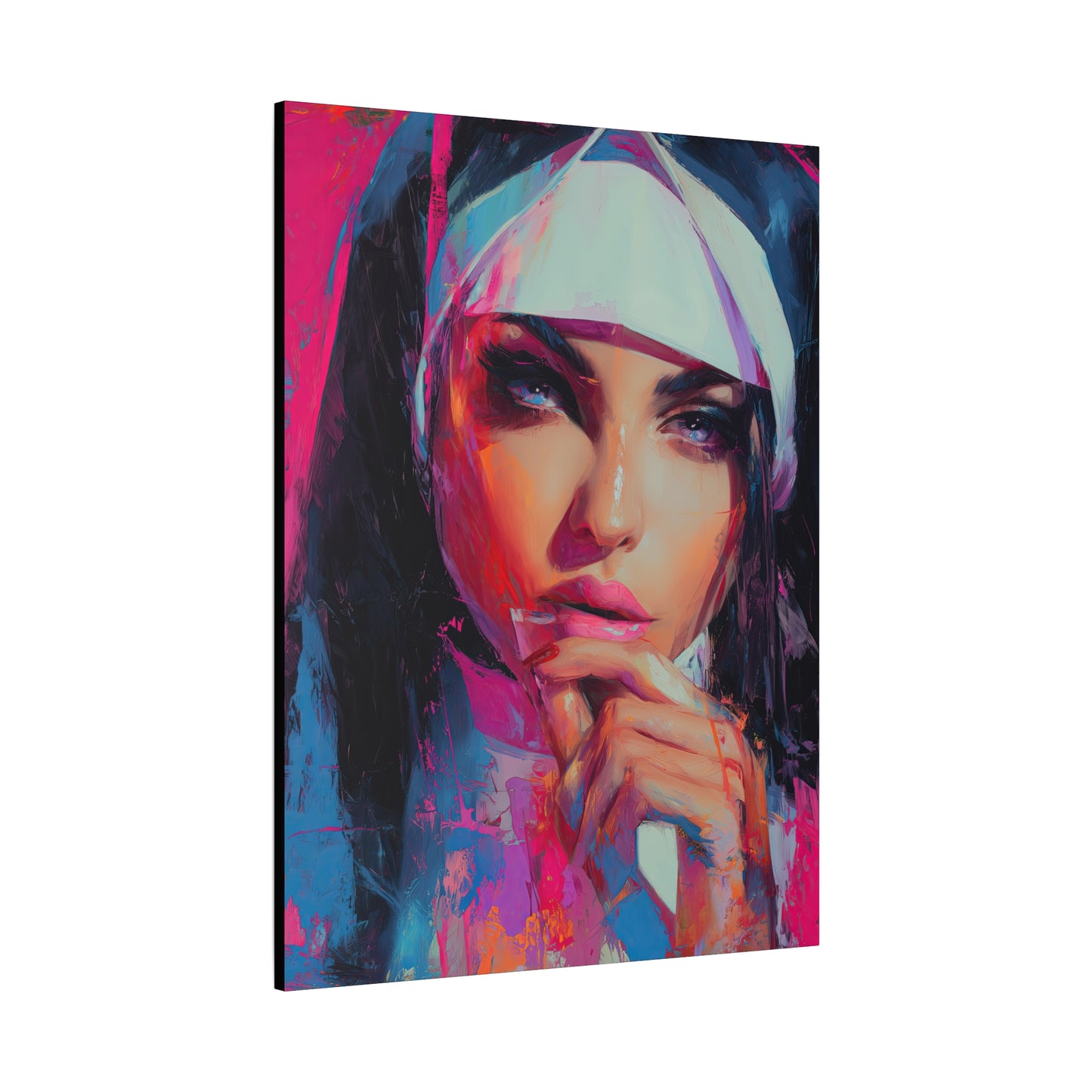 Gallery Wrapped Canvas, Habits and Heresy Art Canvas, Naughty Nuns Art Canvas – Sister Lucienne