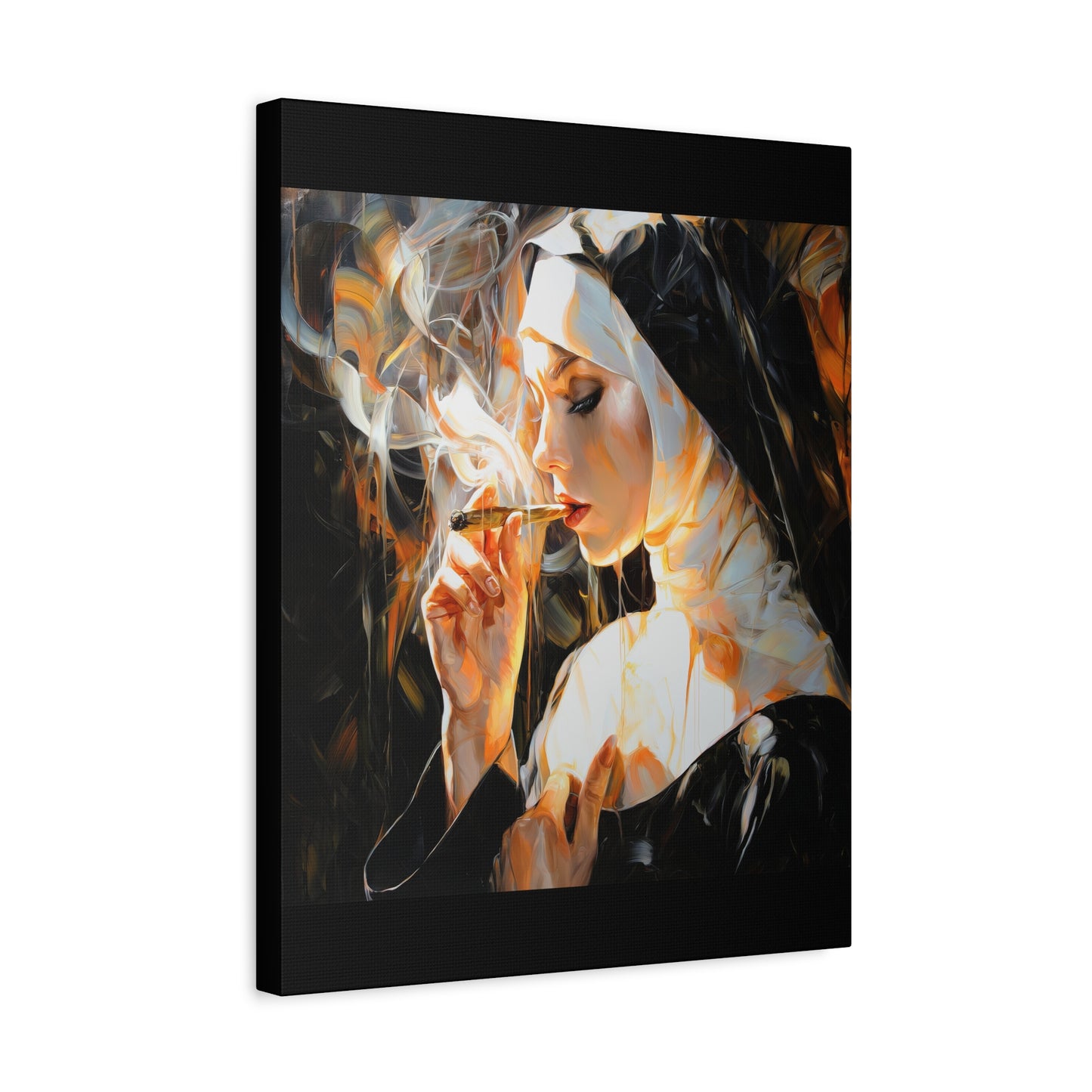 Gallery Wrapped Canvas, Habits and Heresy Art Canvas, Naughty Nuns Art Canvas – Sister Benedicta
