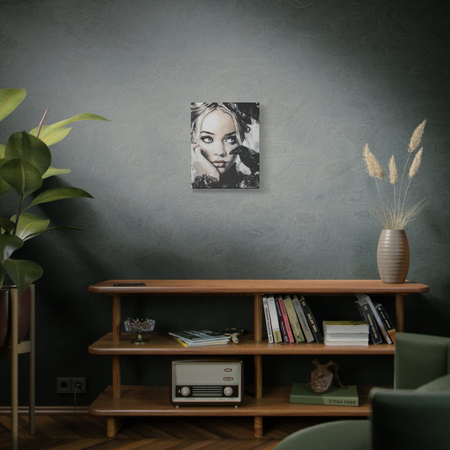 Gallery Wrapped Canvas, Myth and Bones Gothic Art Canvas, Dark Muse Canvas - Nicolette