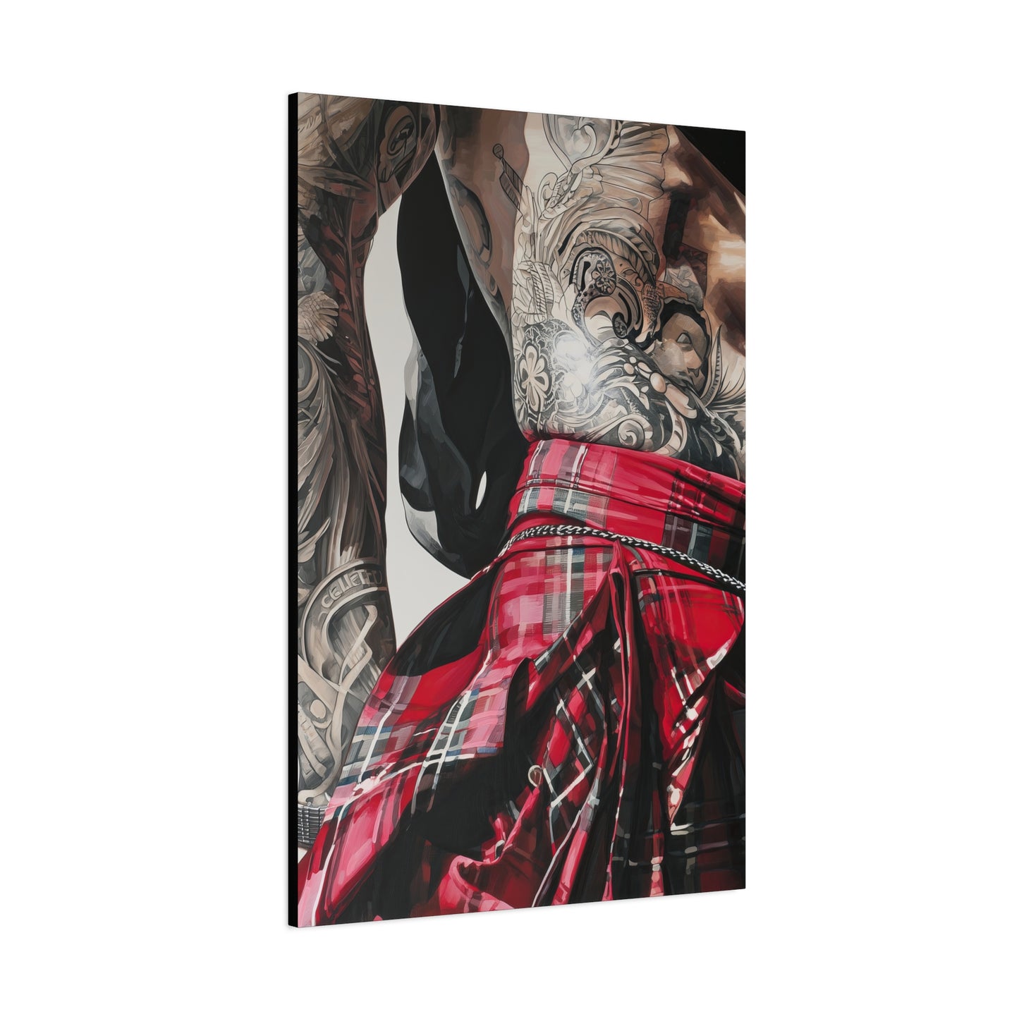 Gallery Wrapped Canvas, Kilts and Carnage Art Canvas, Erotic Pinup Art Canvas – Alexander