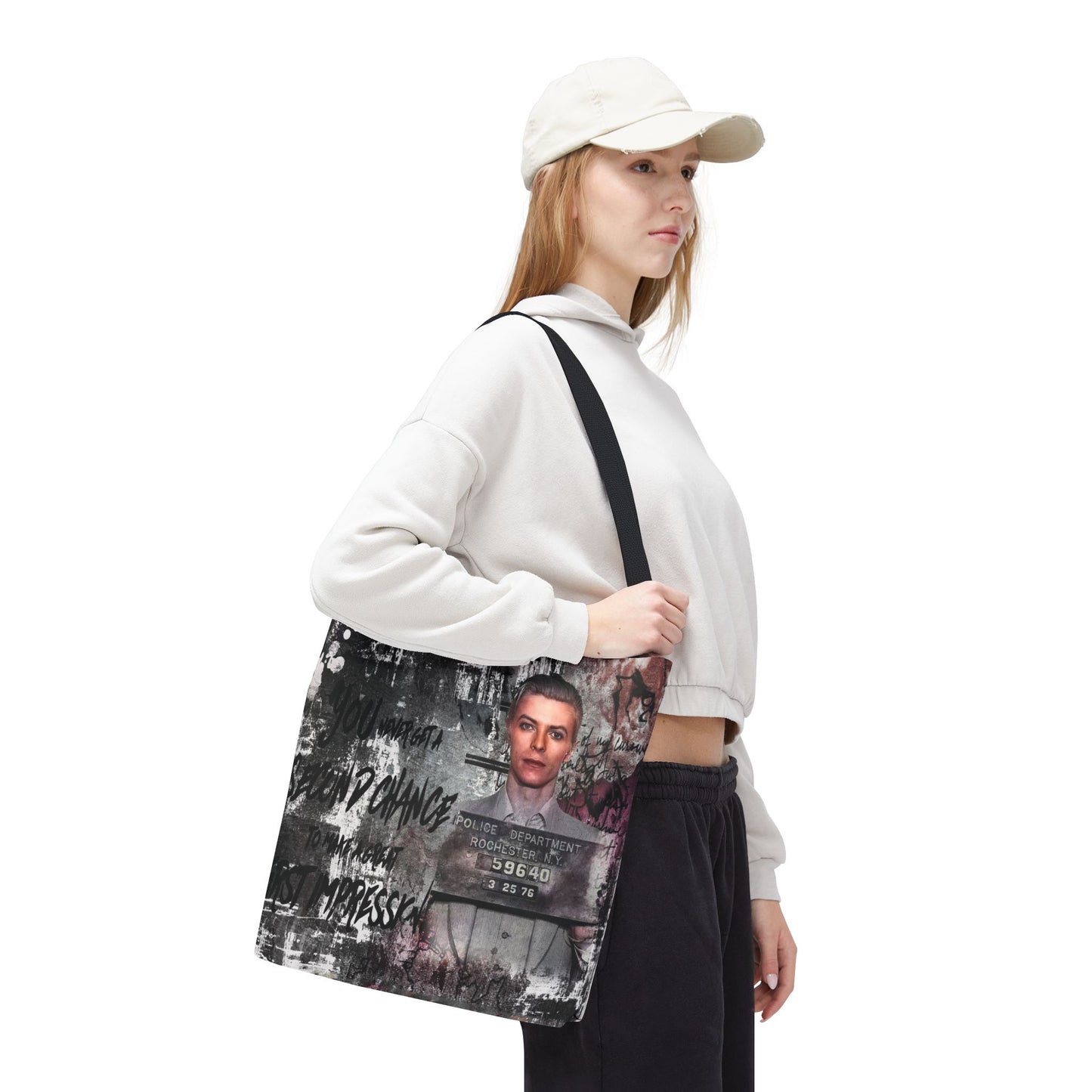 First Impression Tote Bag, Utility Tote - Celebrity Inspired Inspired Tote - Bowie