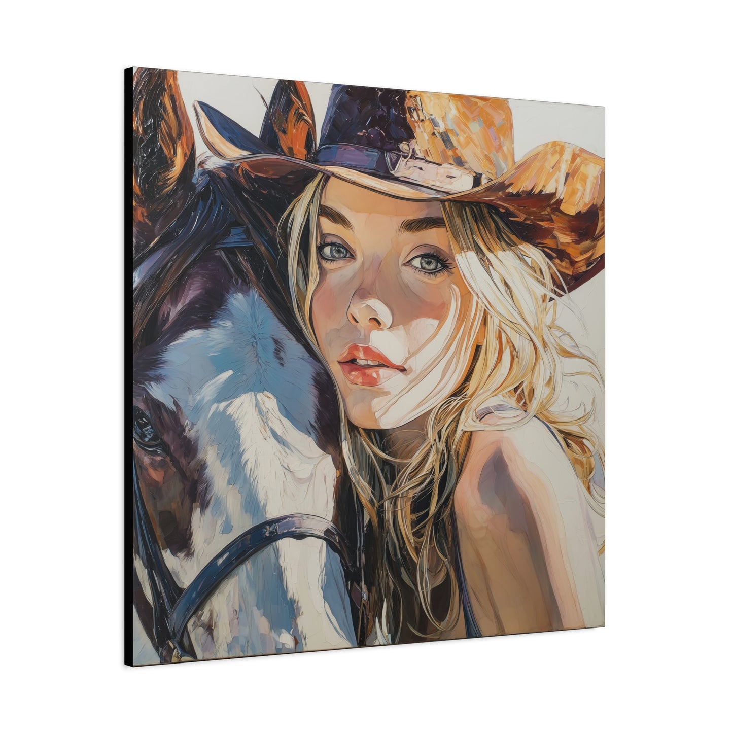 Gallery Wrapped Canvas, Wranglers and Wreckage Art Canvas, Erotic Pinup Art Canvas – Cassidy
