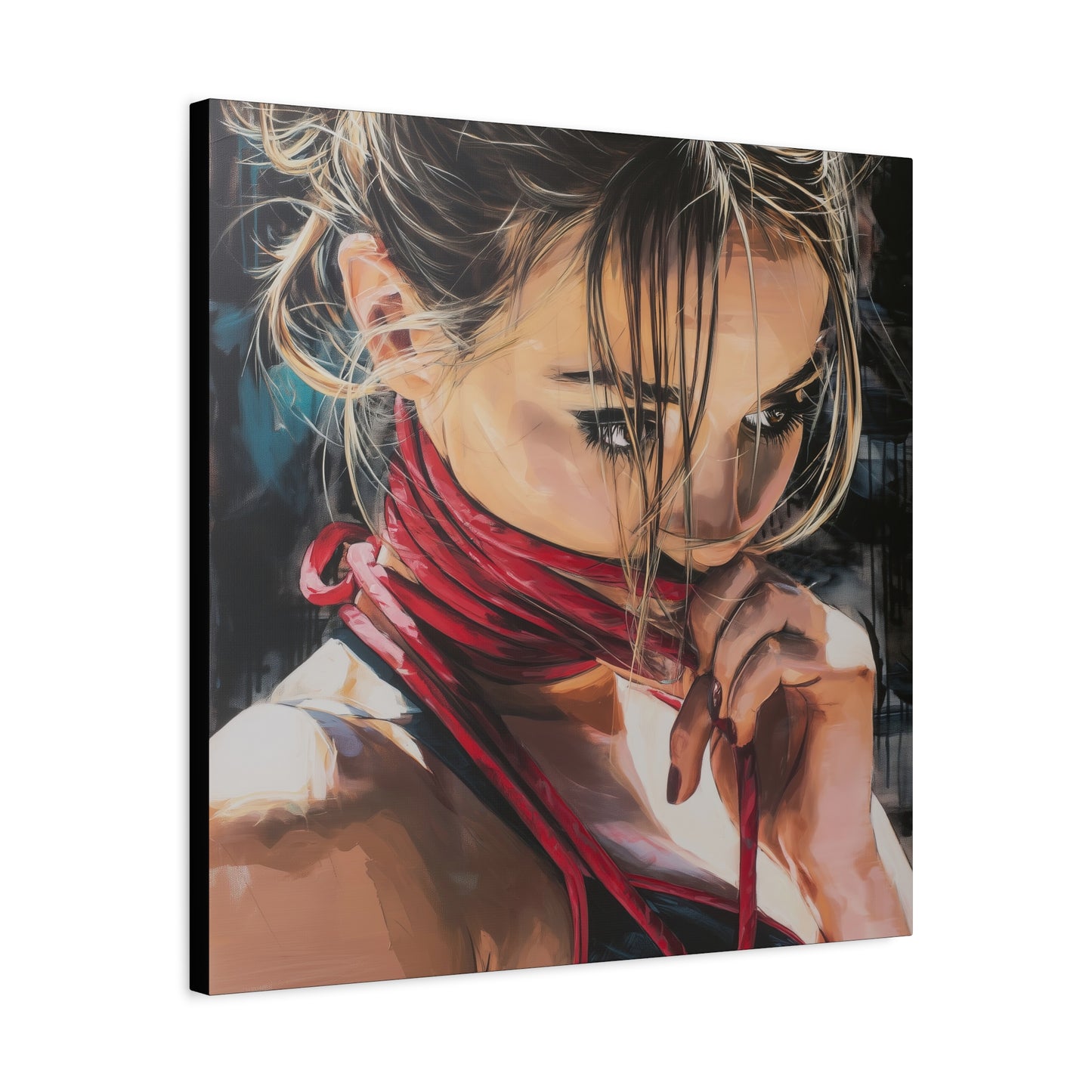 Gallery Wrapped Canvas, Ropes and Reverence Art Canvas, Erotic Shibari Art Canvas – Aya