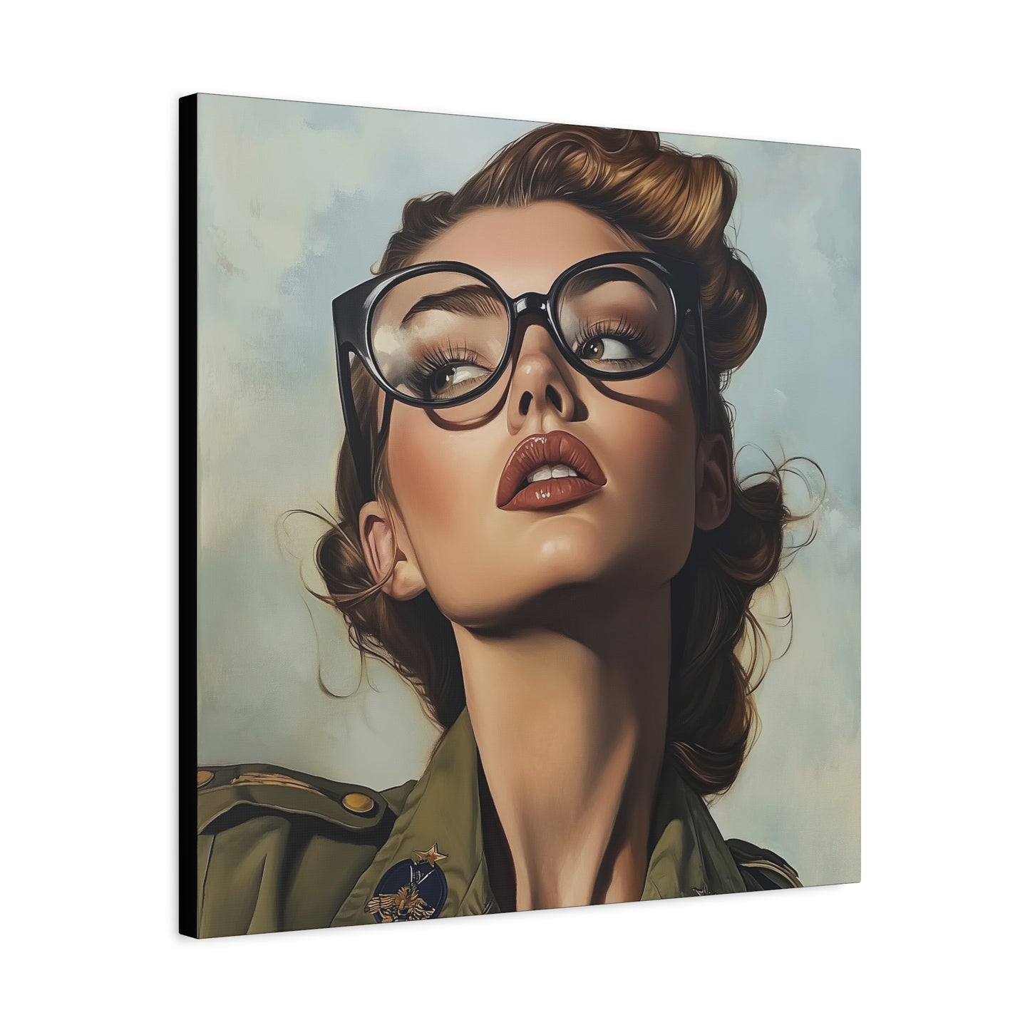 Gallery Wrapped Canvas, Liberty and Lace Art Canvas, Erotic Pinup Art Canvas – Penelope