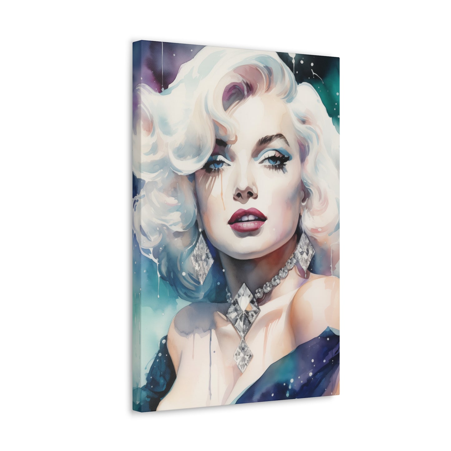 Canvas Wall Art, Gallery Wrapped Pop Art, Celebrity Wall Art – Marilyn Monroe - Diamonds