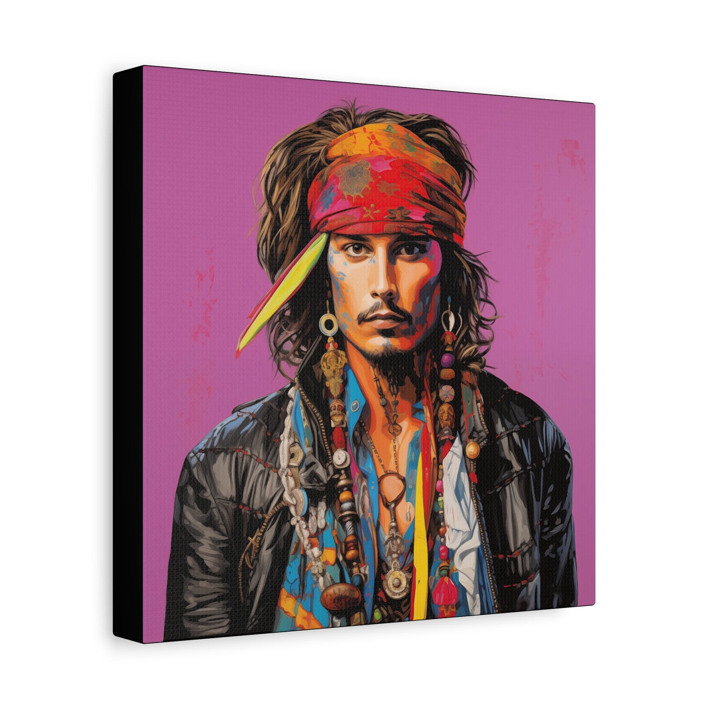 Gallery Wrapped Canvas, Celebrity Inspired, Pop Art Canvas – Johnny