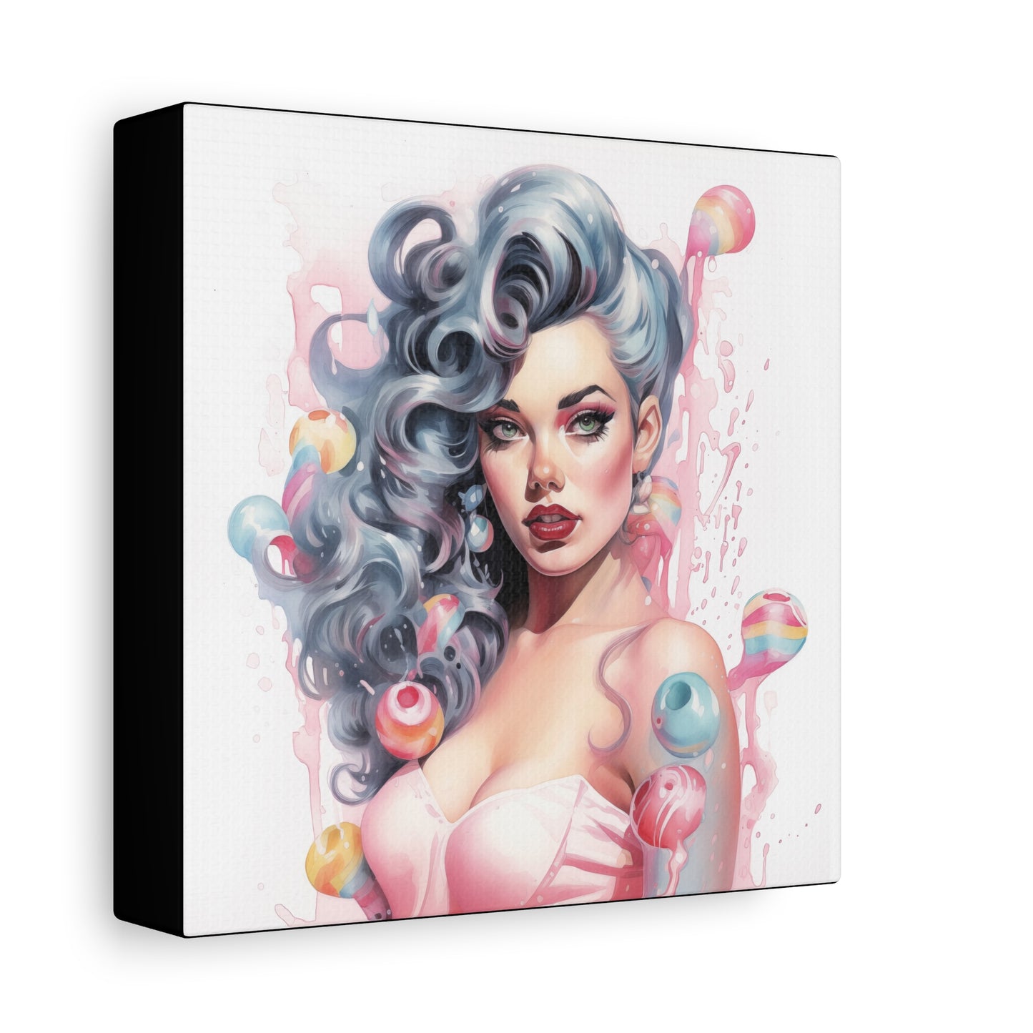 Canvas Wall Art, Gallery Wrapped Pop Art, Femme Doll Wall Art – Lux