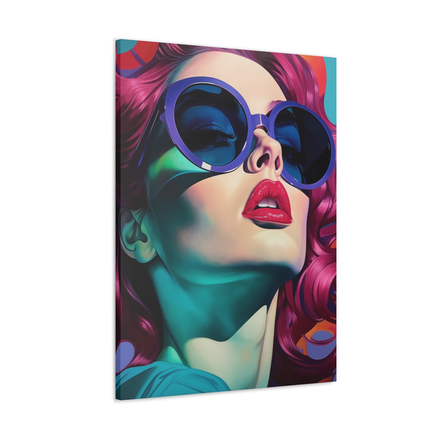 Canvas Gallery Wrapped High-Fashion Wall Art, Stylish Decor, Retro Femme Doll Pop Art – Electra