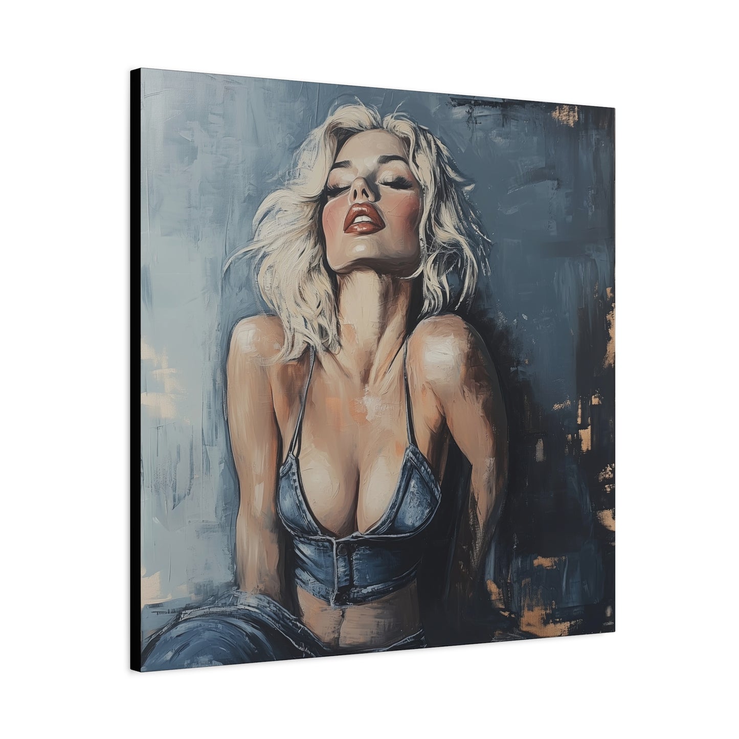 Gallery Wrapped Canvas, Guilt and Grit Adult Art Canvas, Erotic Pinup Art Canvas – Leona