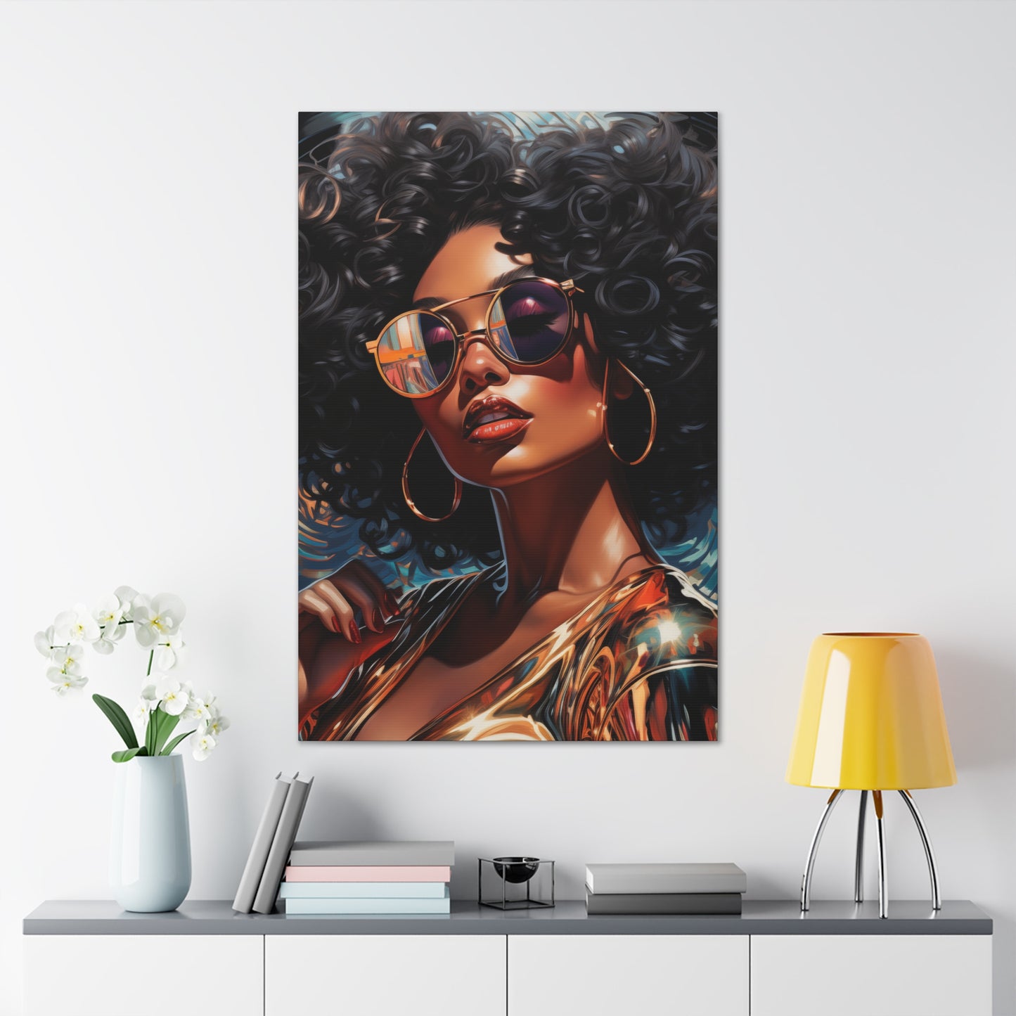 Gallery Wrapped Canvas, Retro Urban Queen, Femme Doll Art Canvas – Kesha