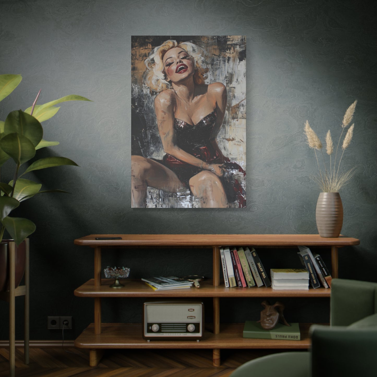 Gallery Wrapped Canvas, Guilt and Grit Adult Art Canvas, Erotic Pinup Art Canvas – Aria