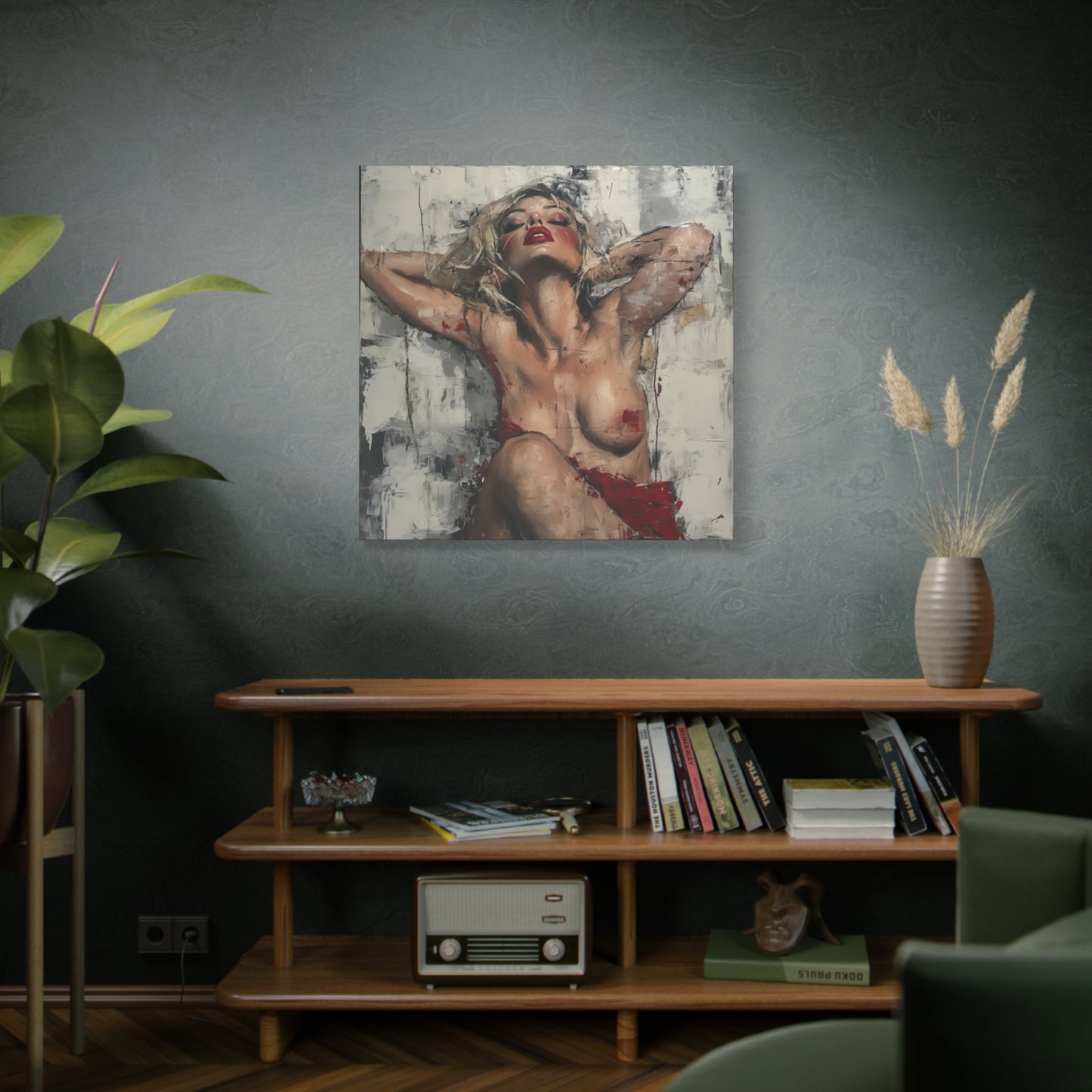 Gallery Wrapped Canvas, Guilt and Grit Adult Art Canvas, Erotic Pinup Art Canvas – Seraphine