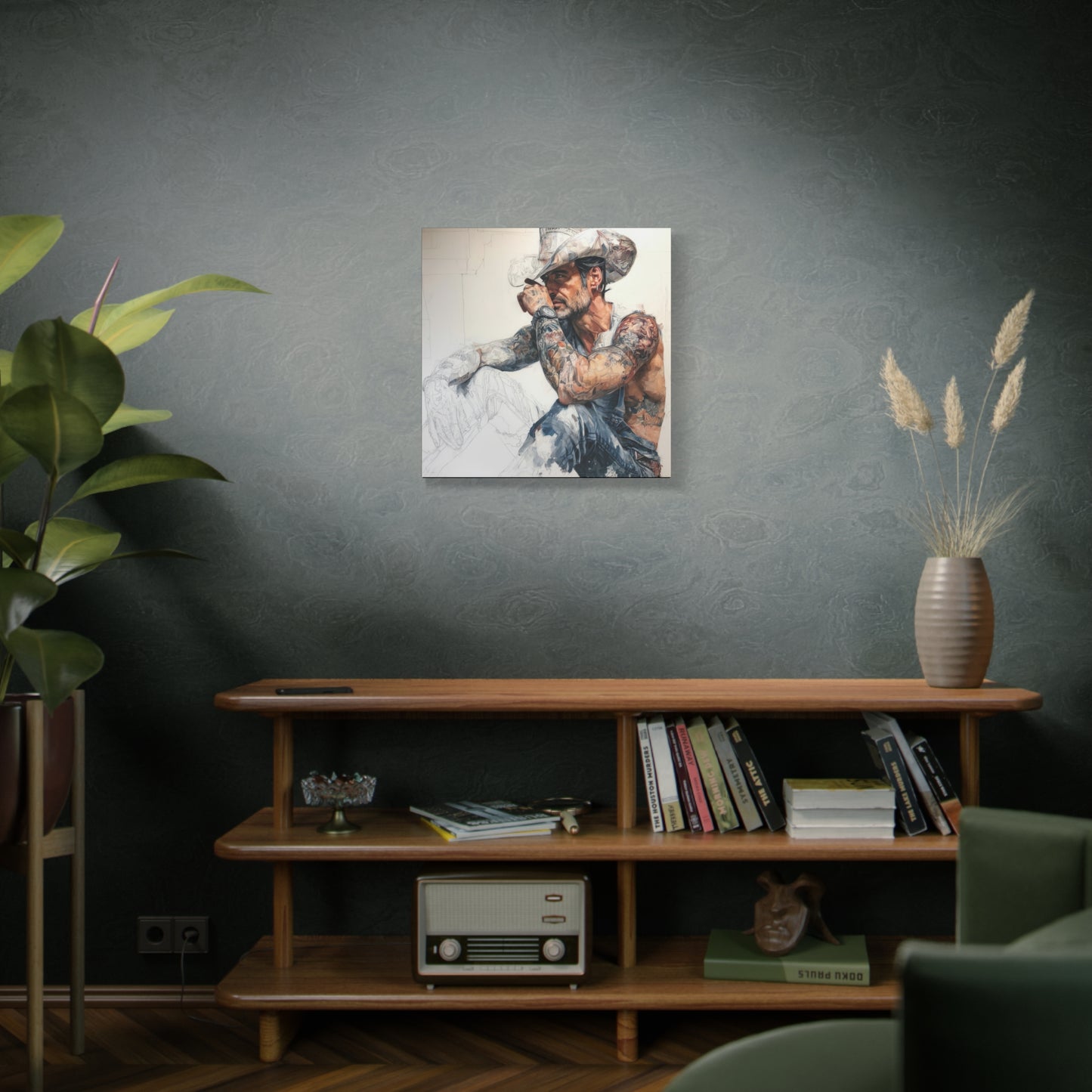 Gallery Wrapped Canvas, Wranglers and Wreckage Art Canvas, Erotic Pinup Art Canvas – Jace