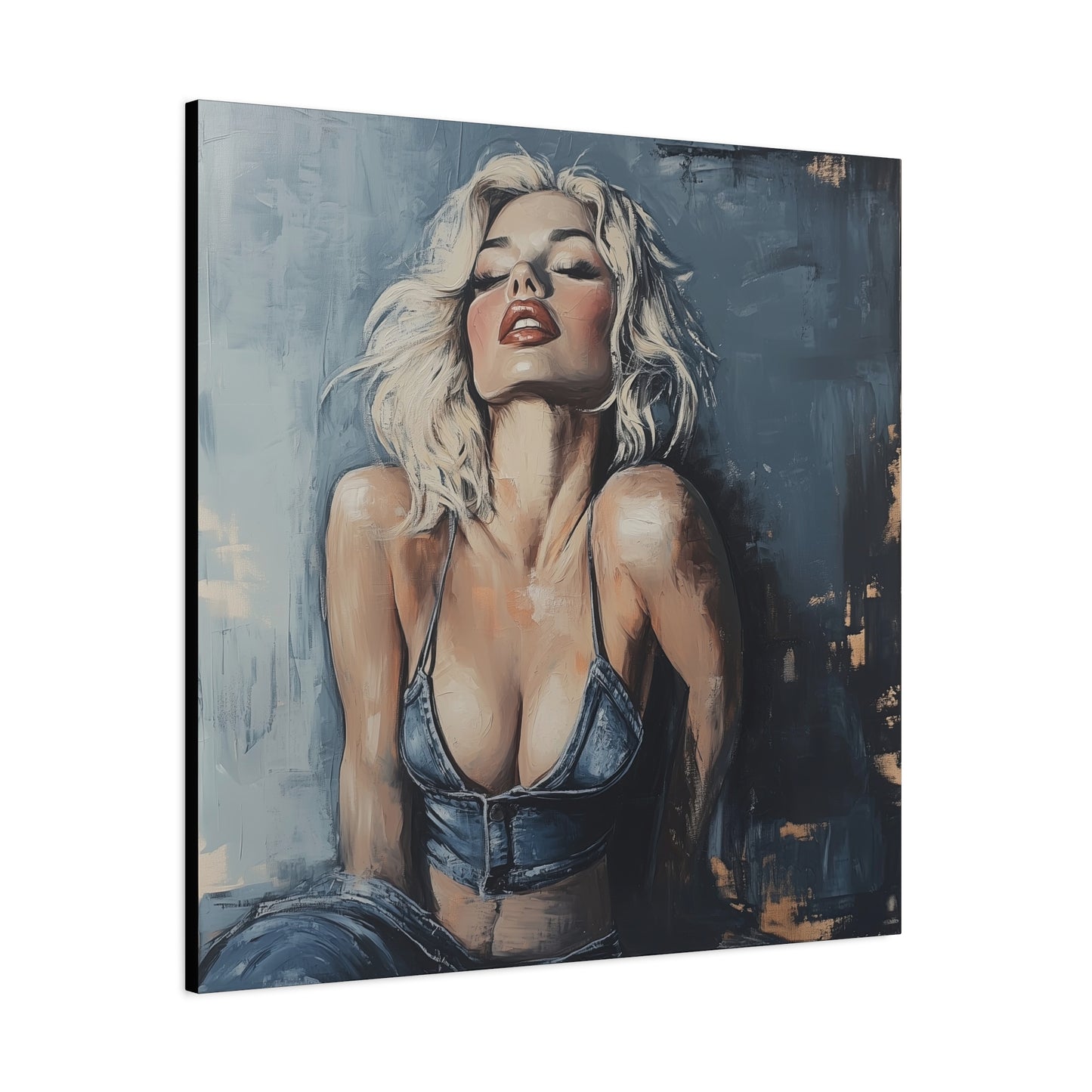 Gallery Wrapped Canvas, Guilt and Grit Adult Art Canvas, Erotic Pinup Art Canvas – Leona