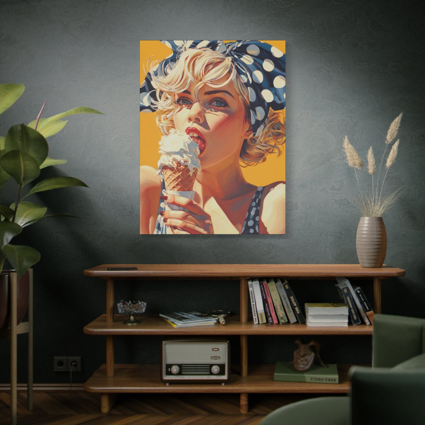 Gallery Wrapped Canvas, Sweet Summer Nostalgia, Sugar and Spice Art Canvas, Ice Cream Dreams Art – Ellie