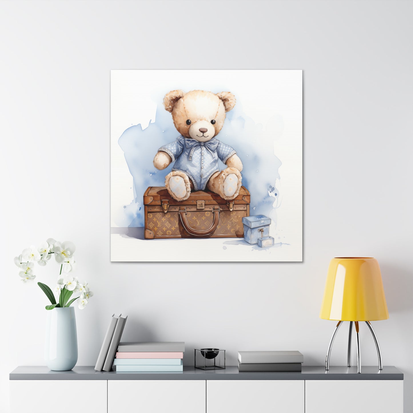 Canvas Gallery Wrap - LV Bear Wall Art - Blu
