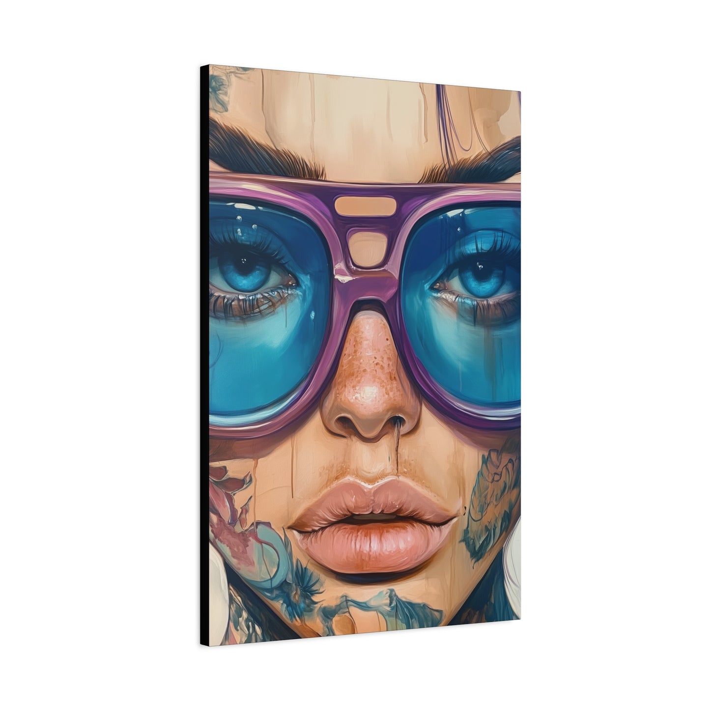 Canvas Gallery Wrap, Ladies in Lenses Wall Art, Abstract Femme Girl Art - Jane