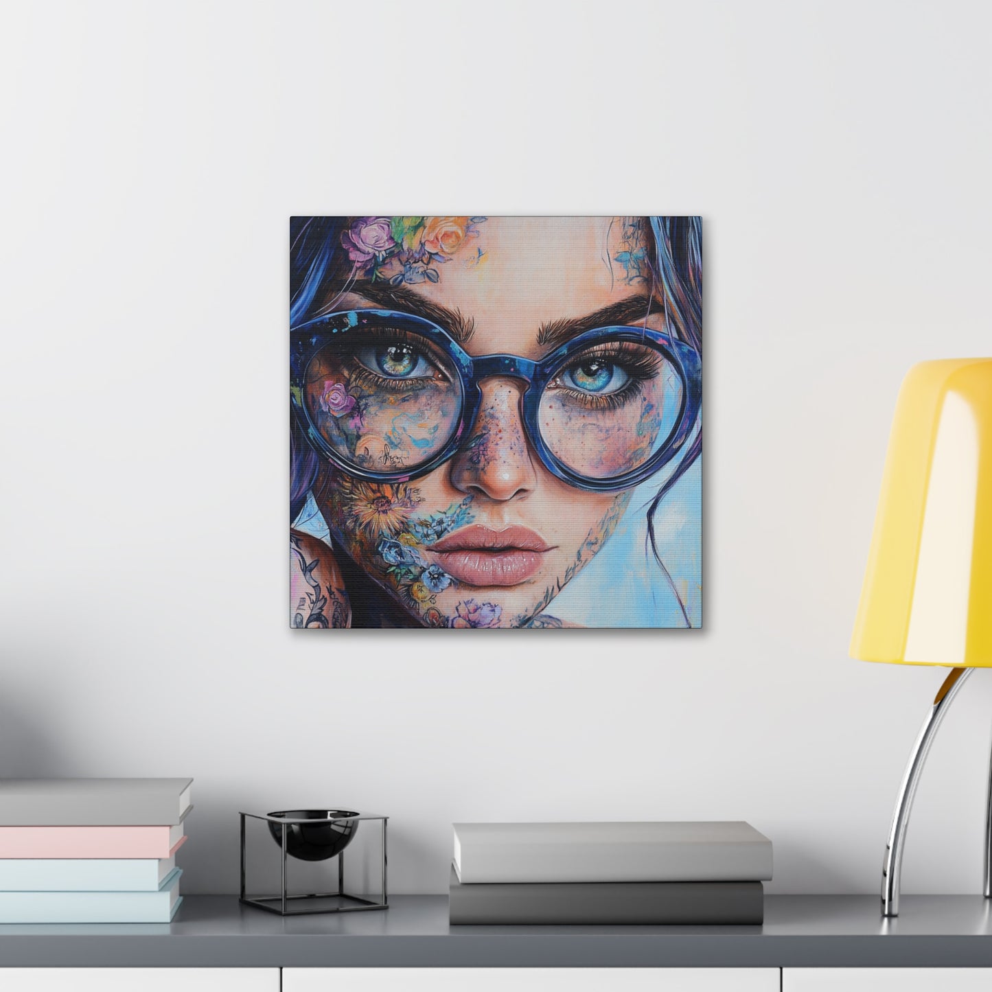 Canvas Gallery Wrap, Ladies in Lenses Wall Art, Abstract Femme Girl Art - Sara