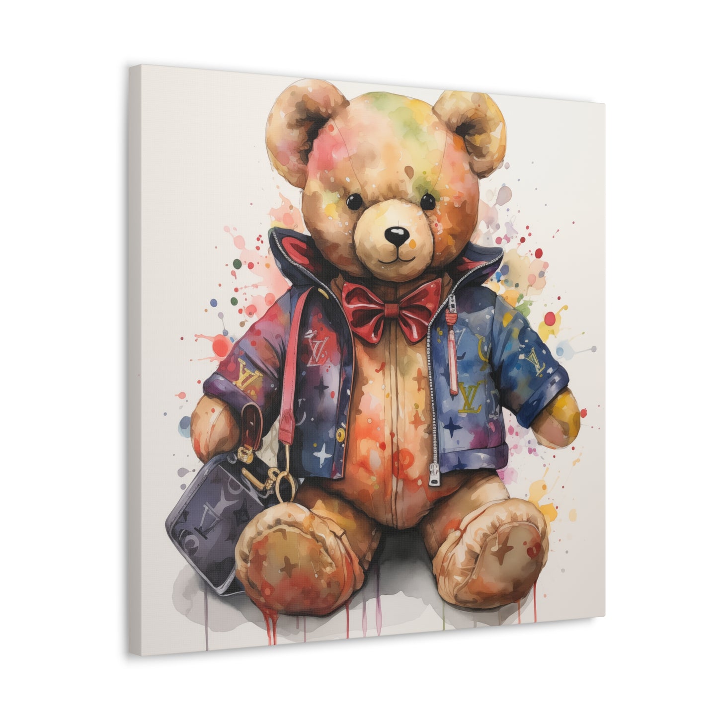 Canvas Gallery Wrap - LV Bear Wall Art - Drip