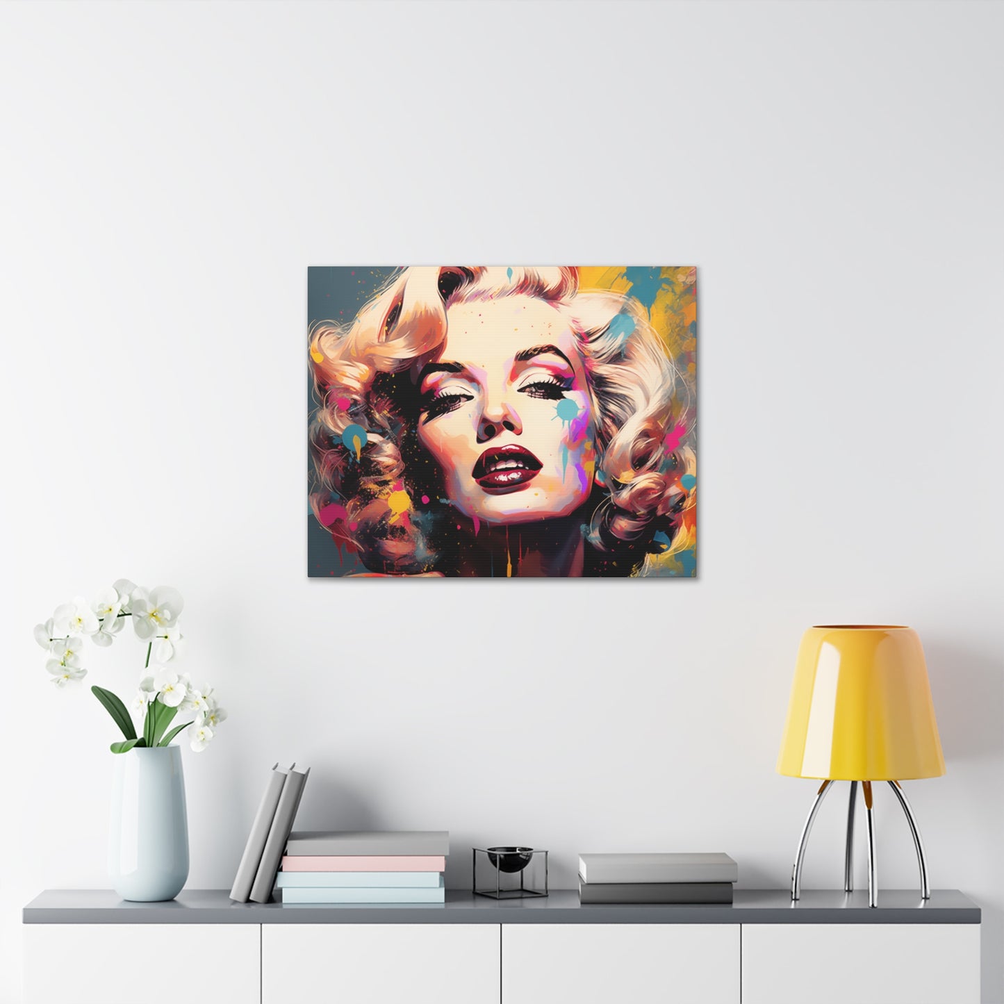 Canvas Wall Art, Gallery Wrapped Pop Art, Celebrity Wall Art – Marilyn Monroe - Abstract