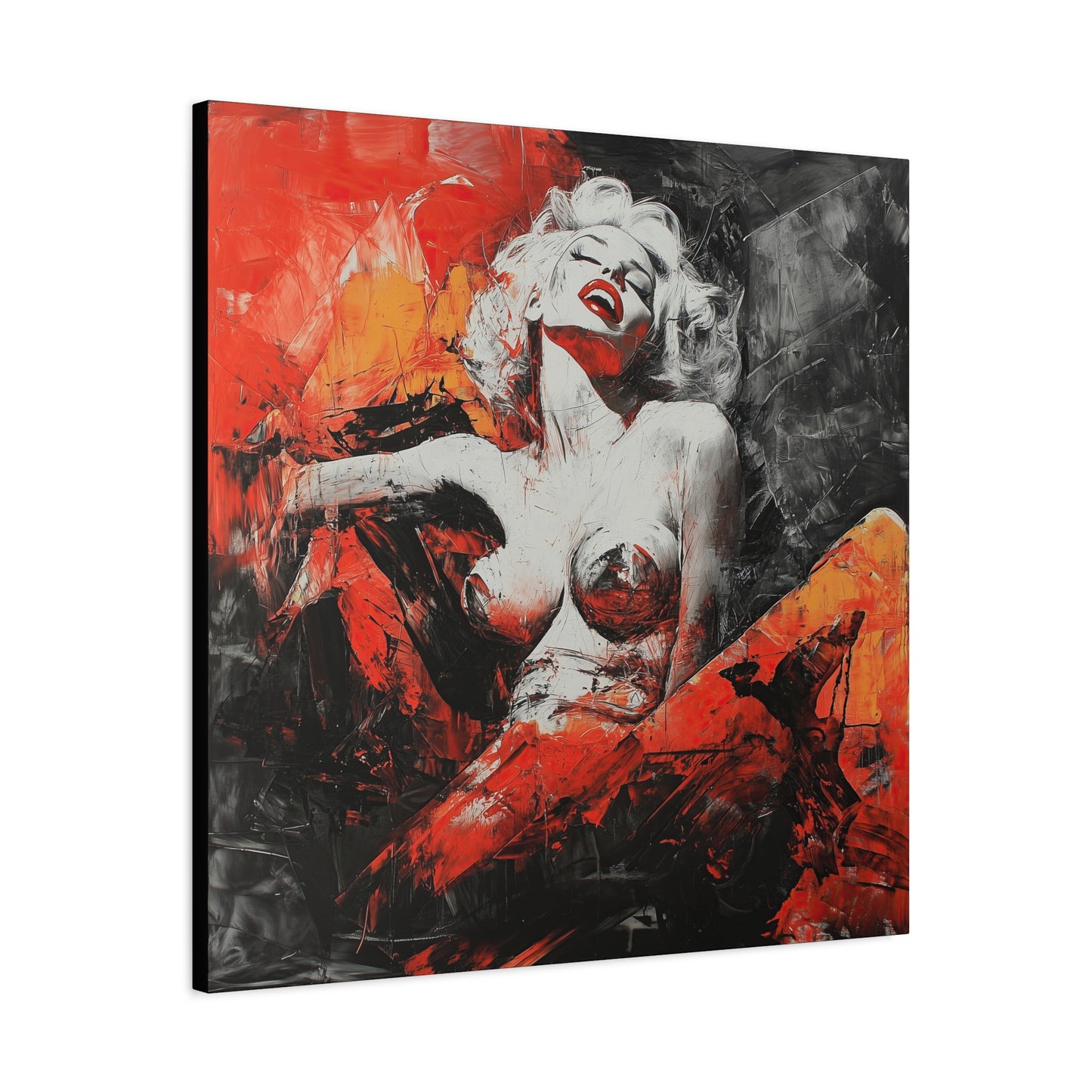 Gallery Wrapped Canvas, Guilt and Grit Adult Art Canvas, Erotic Pinup Art Canvas – Gianna