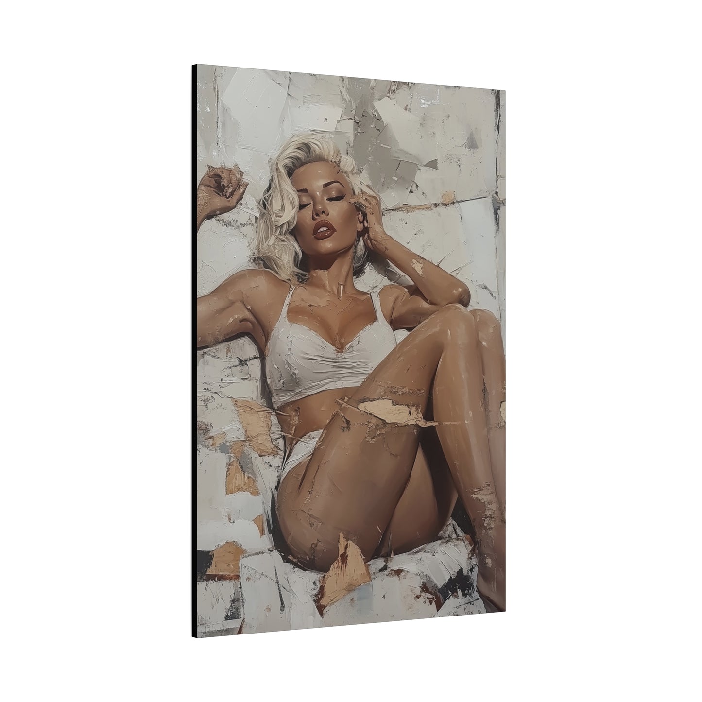 Gallery Wrapped Canvas, Guilt and Grit Adult Art Canvas, Erotic Pinup Art Canvas – Dahliana