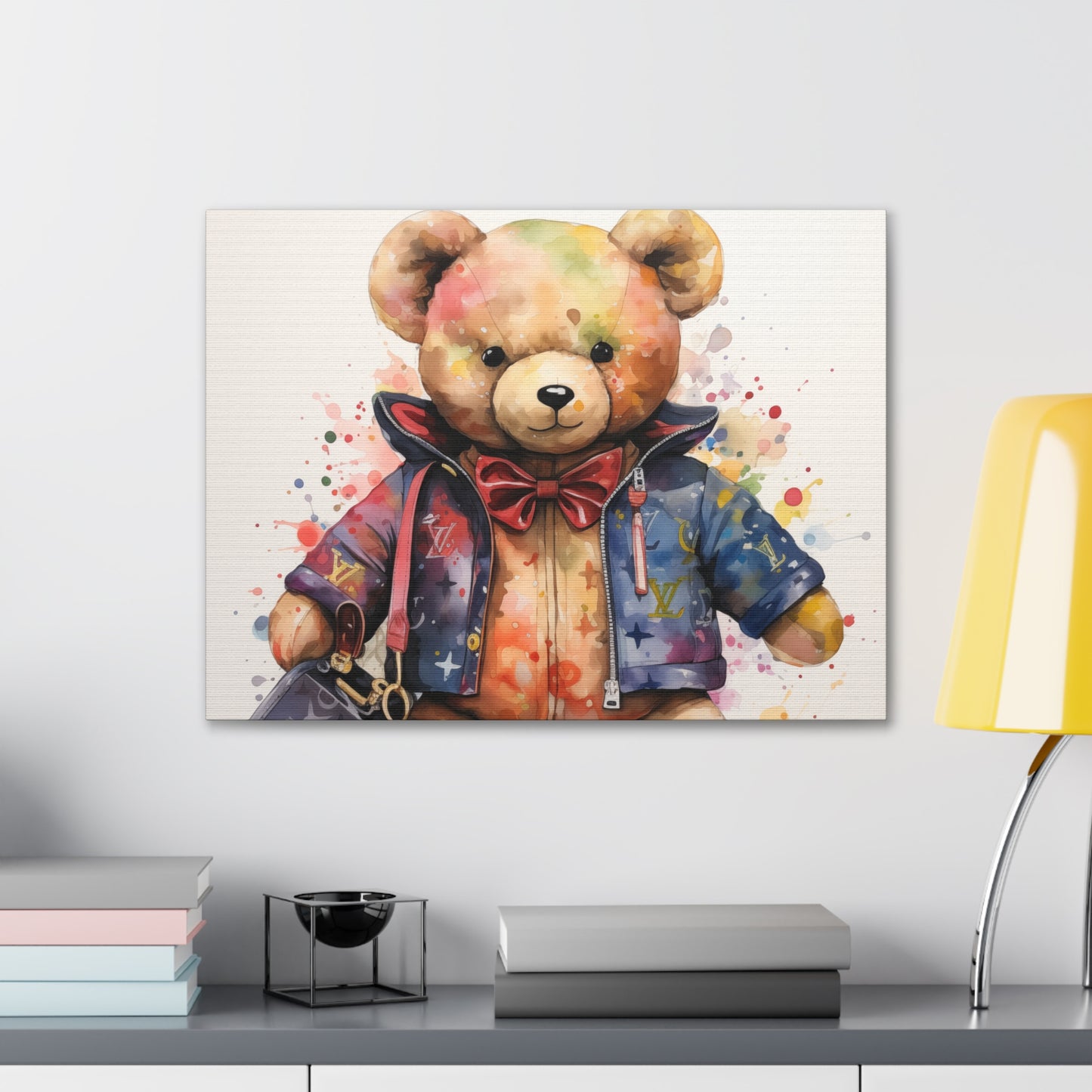 Canvas Gallery Wrap - LV Bear Wall Art - Drip