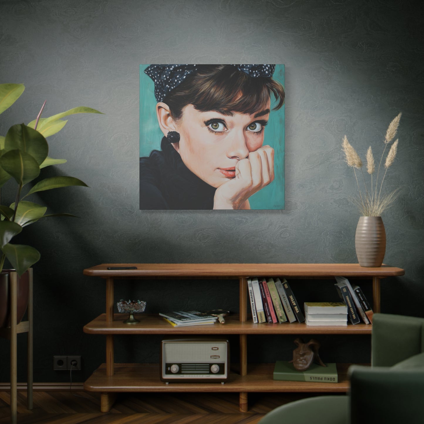 Gallery Wrapped Canvas, The Diva Project Art Canvas, Pinup Art Canvas – Audrey Hepburn - FOUR