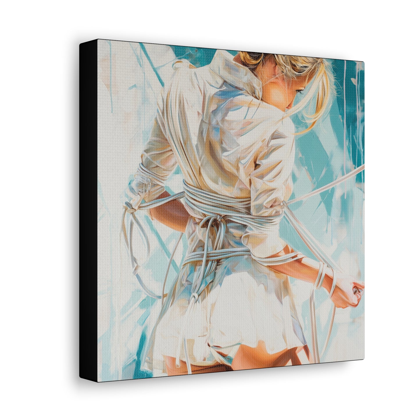 Gallery Wrapped Canvas, Ropes and Reverence Art Canvas, Erotic Shibari Art Canvas – Hannah's Sister