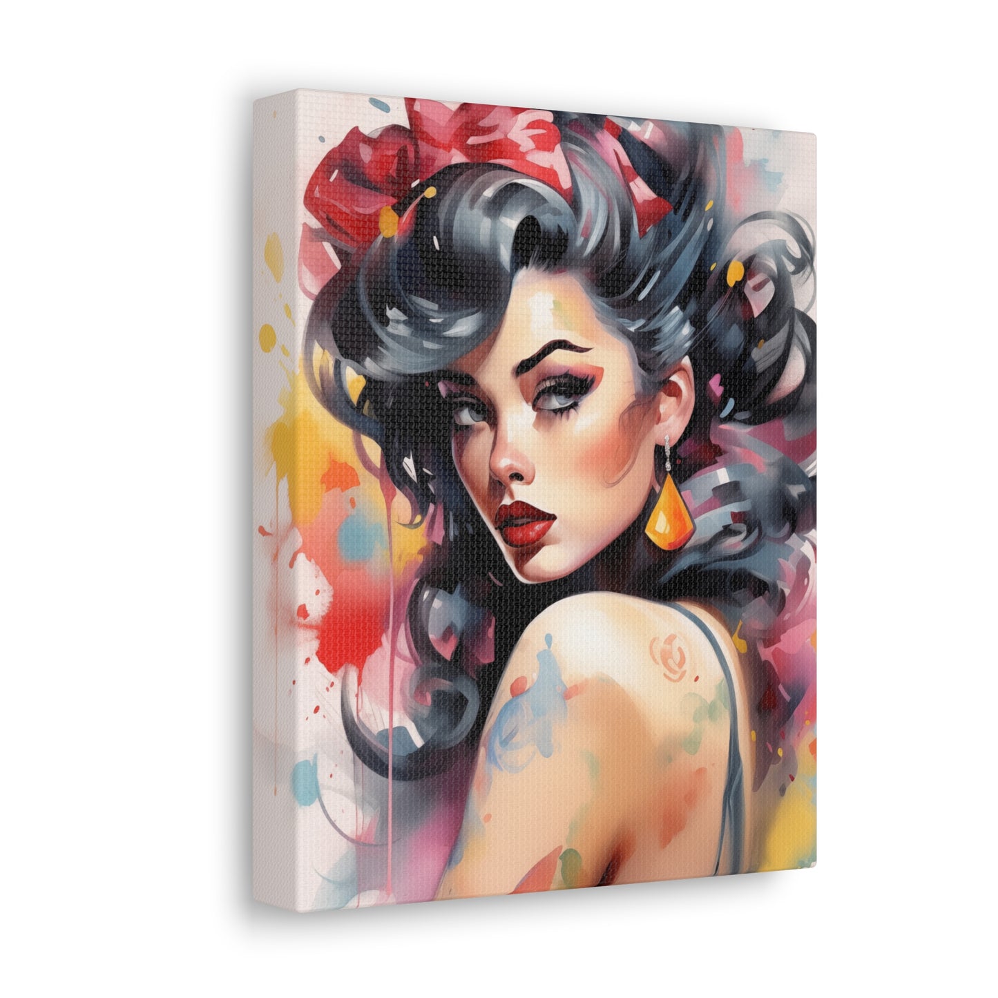 Canvas Wall Art, Gallery Wrapped Pop Art, Femme Doll Wall Art – Genevieve