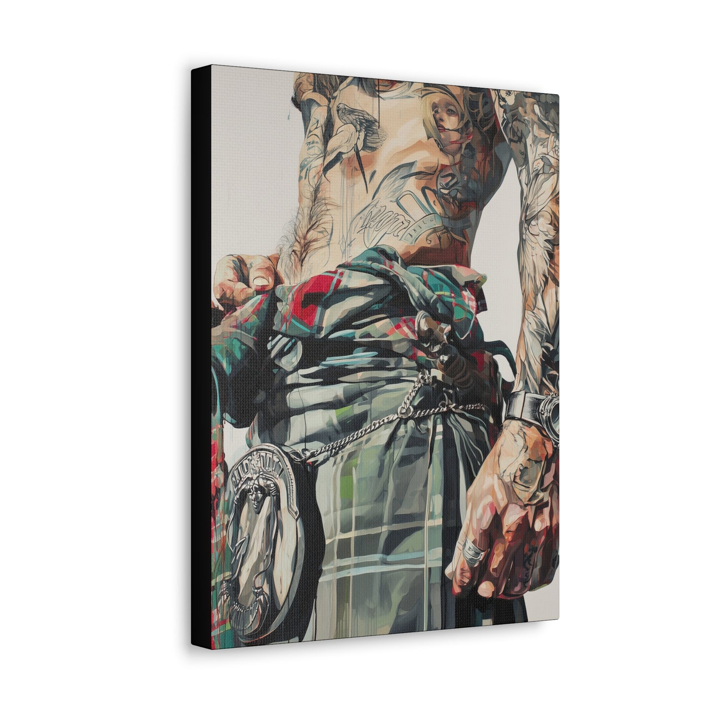 Gallery Wrapped Canvas, Kilts and Carnage Art Canvas, Erotic Pinup Art Canvas – Rory