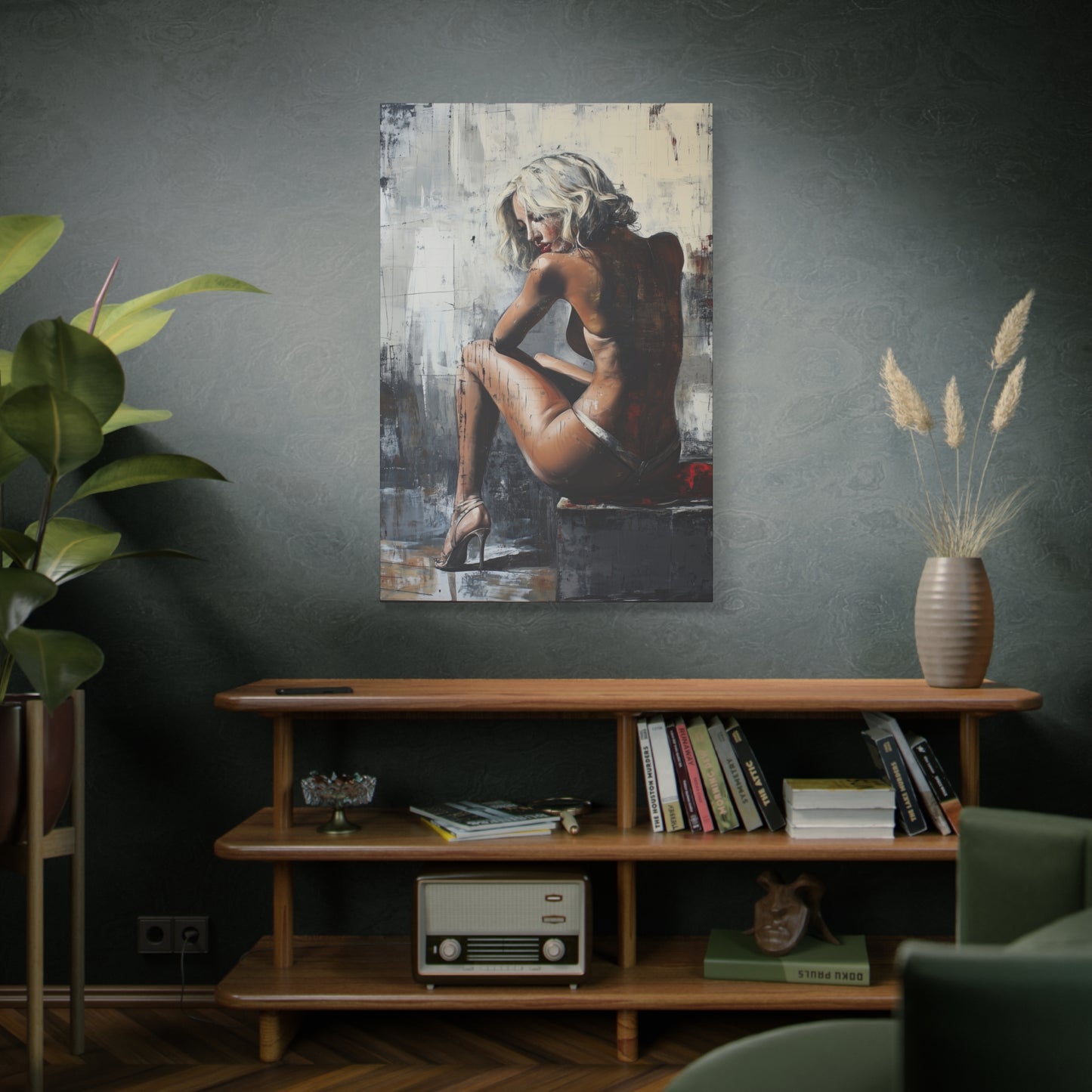 Gallery Wrapped Canvas, Guilt and Grit Adult Art Canvas, Erotic Pinup Art Canvas – Verona