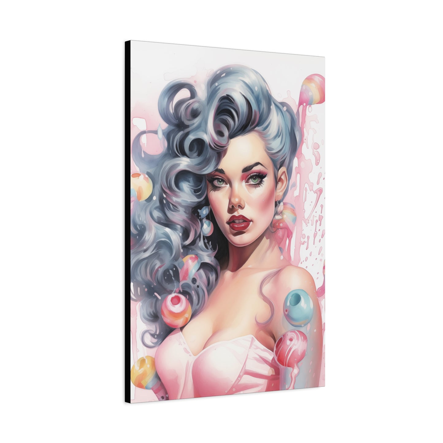 Canvas Wall Art, Gallery Wrapped Pop Art, Femme Doll Wall Art – Lux