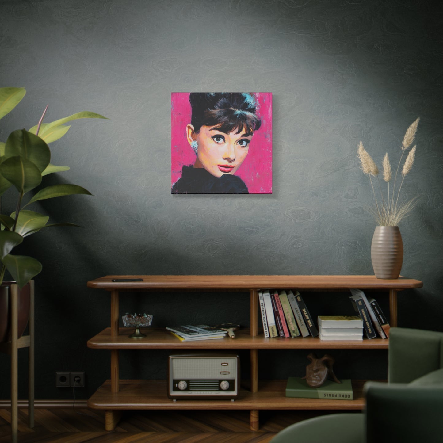 Gallery Wrapped Canvas, The Diva Project Art Canvas, Pinup Art Canvas – Audrey Hepburn - TEN