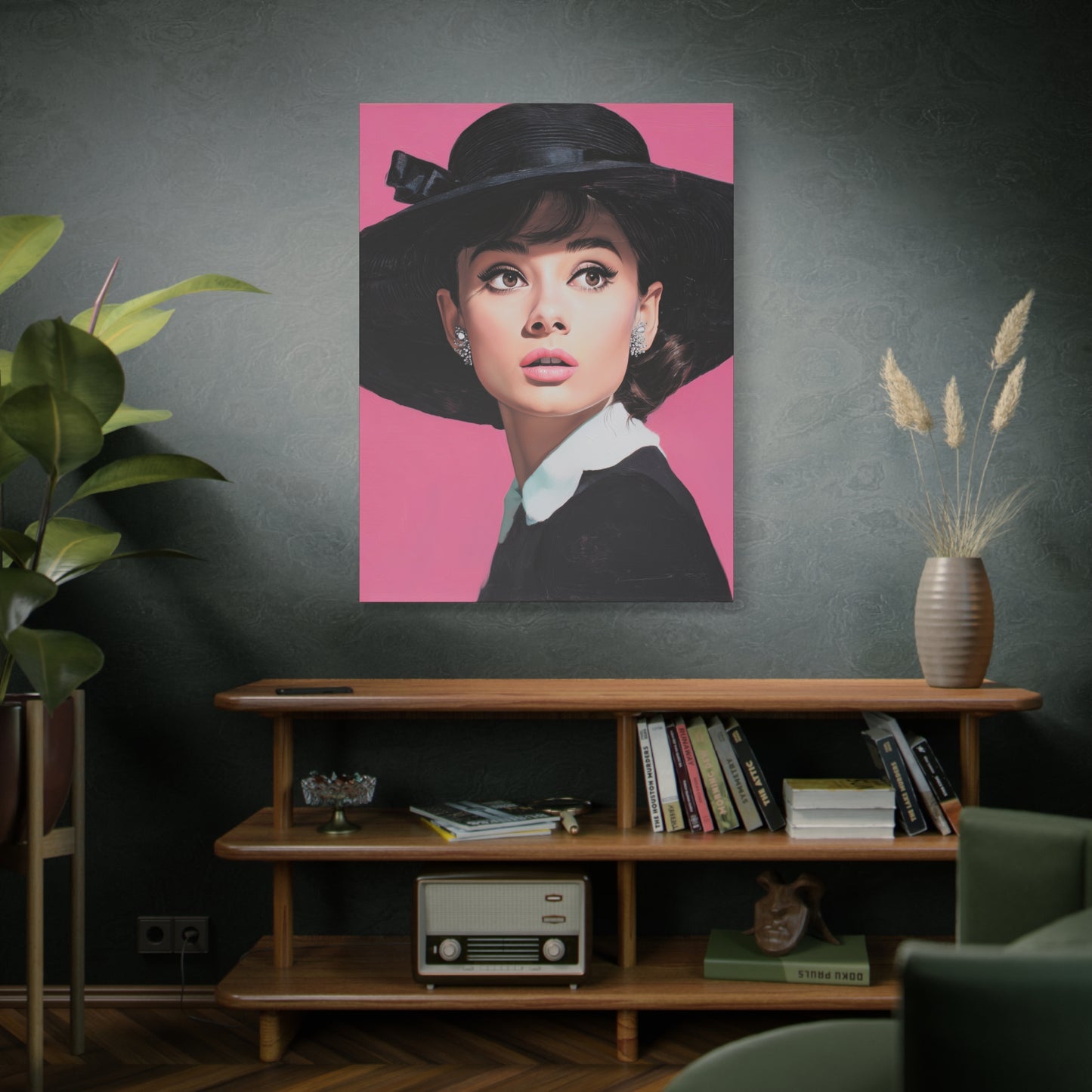 Gallery Wrapped Canvas, The Diva Project Art Canvas, Pinup Art Canvas – Audrey Hepburn - EIGHT