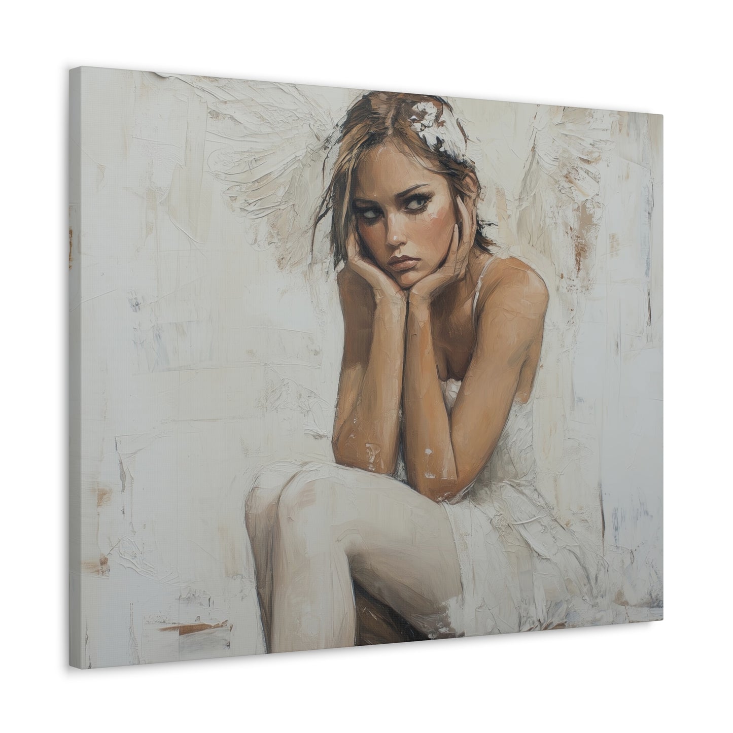 Gallery Wrapped Canvas, Sinners and Saints Art Canvas, Angel Art Canvas – Amber