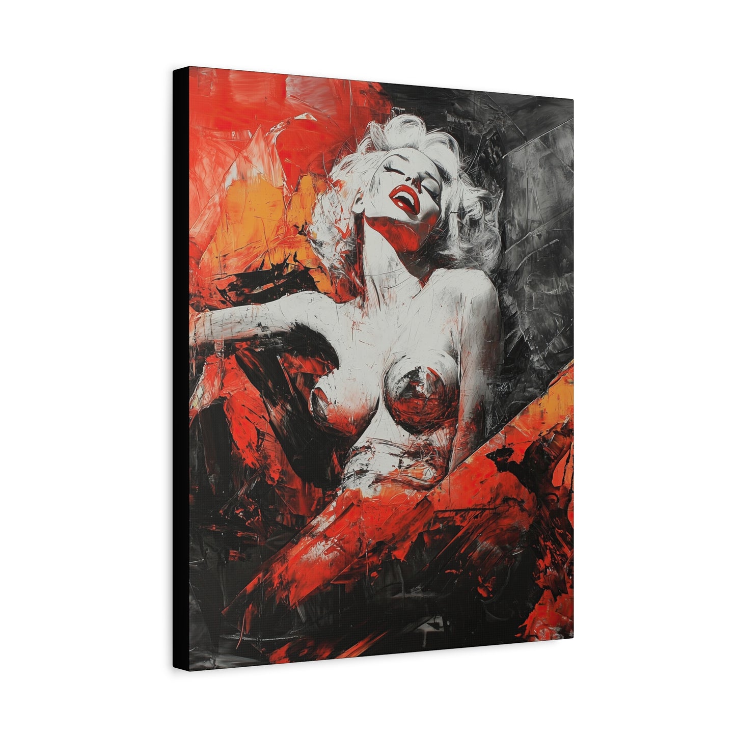 Gallery Wrapped Canvas, Guilt and Grit Adult Art Canvas, Erotic Pinup Art Canvas – Gianna
