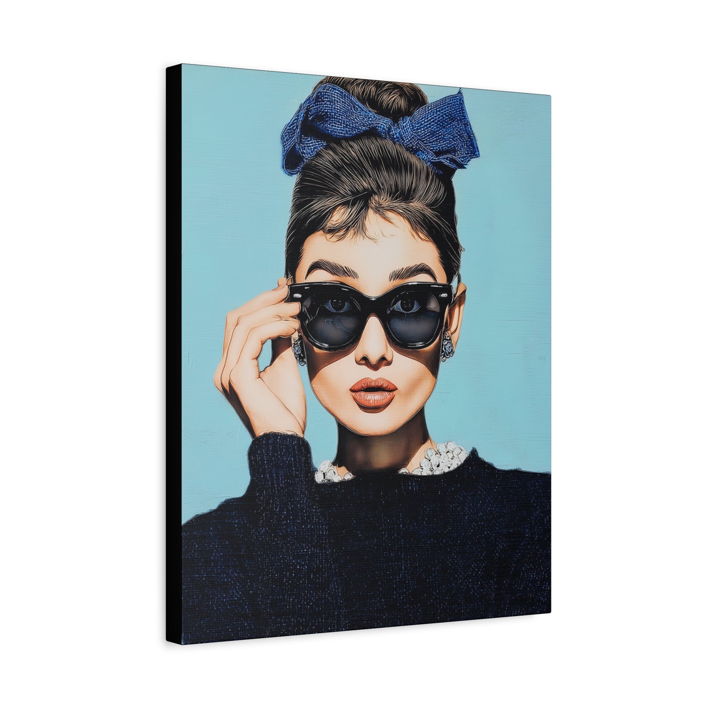 Gallery Wrapped Canvas, The Diva Project Art Canvas, Pinup Art Canvas – Audrey Hepburn - THREE
