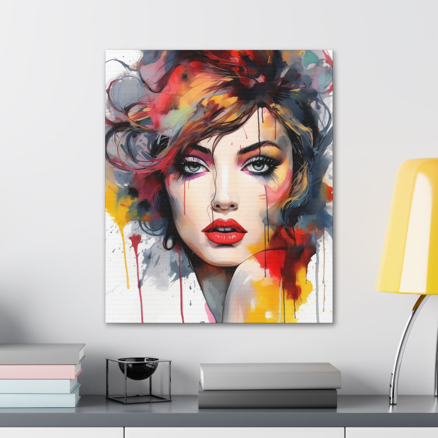 Canvas Wall Art, Gallery Wrapped Pop Art, Femme Doll Wall Art – Alessia