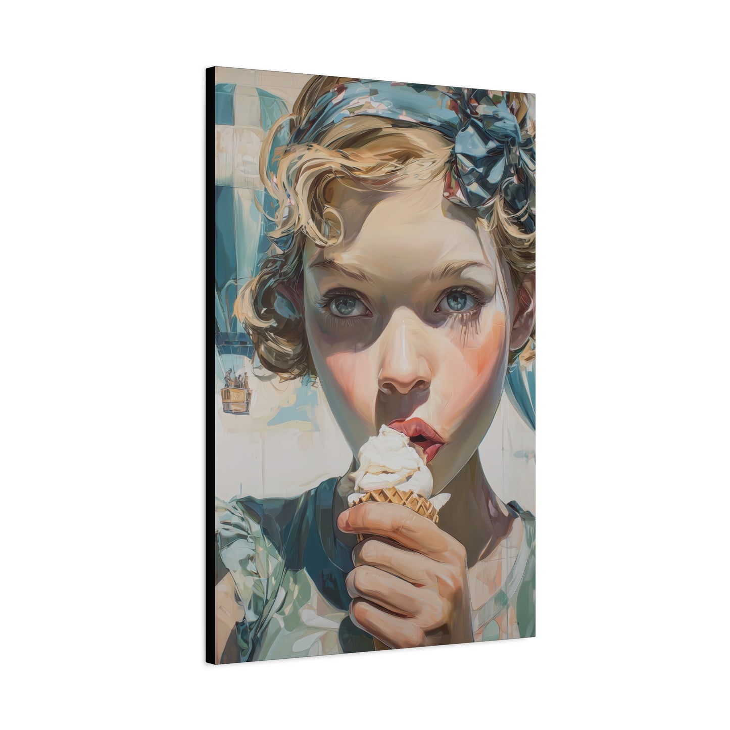 Gallery Wrapped Canvas, Sweet Summer Nostalgia, Sugar and Spice Art Canvas, Ice Cream Dreams Art – Lottie