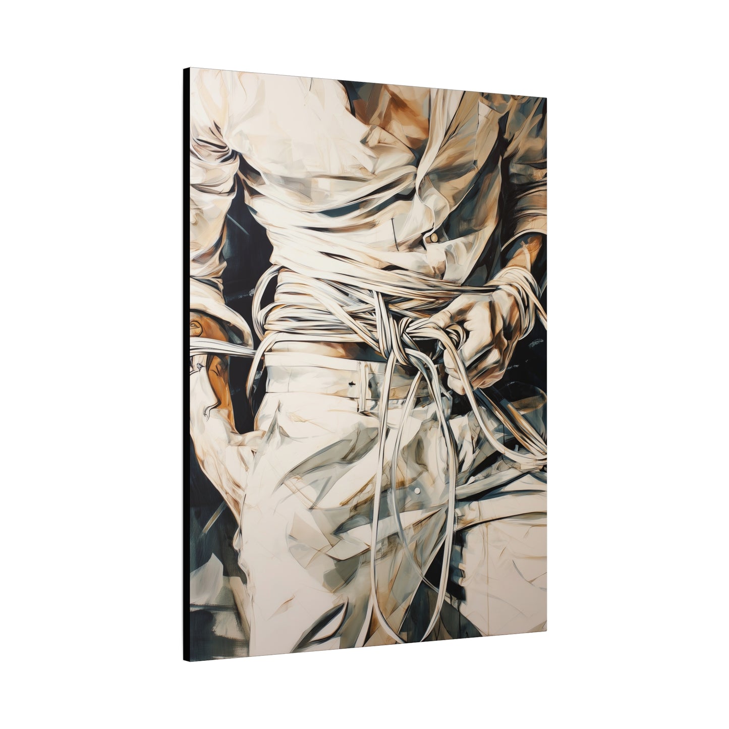 Gallery Wrapped Canvas, Ropes and Reverence Art Canvas, Erotic Shibari Art Canvas – Lucien